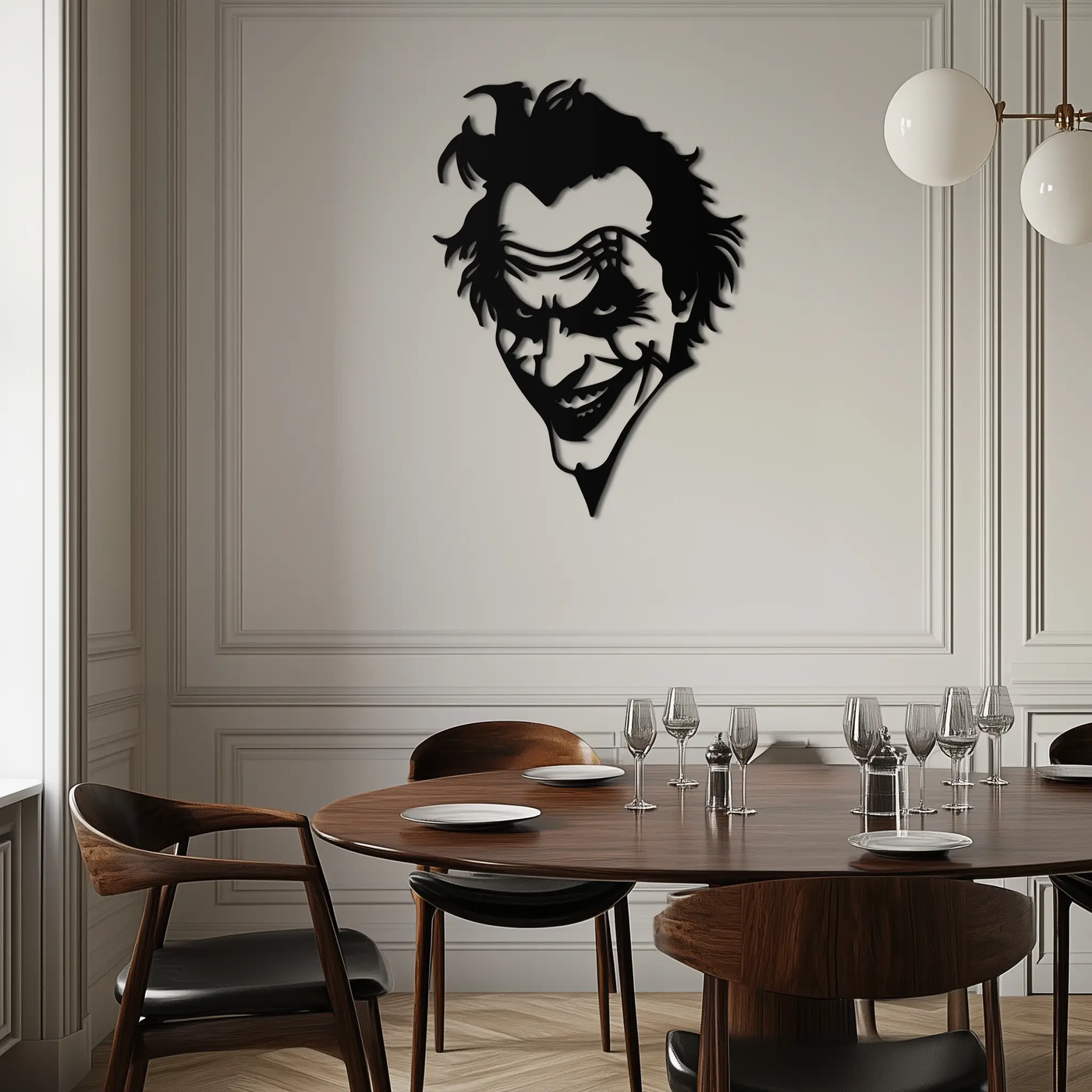 Joker Metal Wall Art - Iconic Villain Steel Silhouette for Bold Interiors - KAF469 by Enova Art