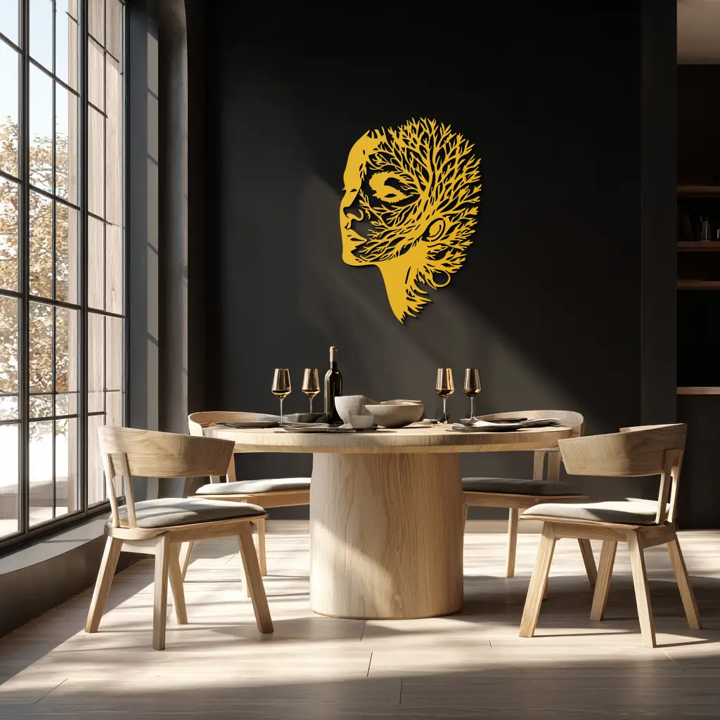 Tree Woman Metal Wall Art - Nature-Inspired Female Silhouette Decor- KAF472 by Enova Art