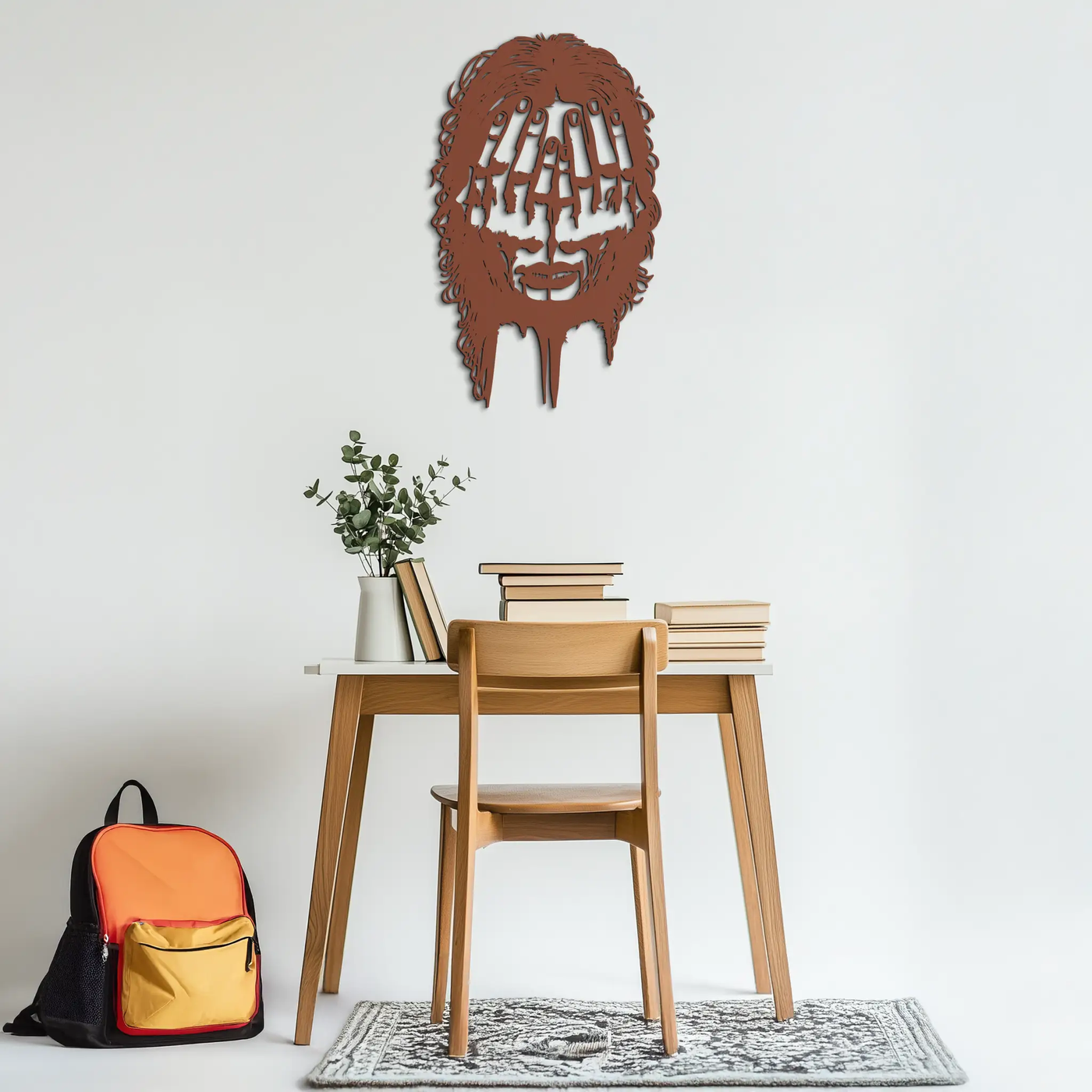 Schizophrenia Metal Wall Art - Dual Expression Steel Silhouette Decor- KAF473 by Enova Art