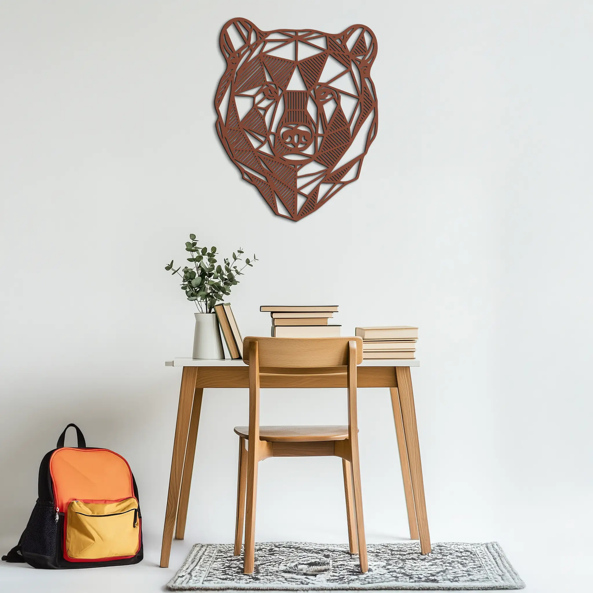 Bear Metal Wall Art - Wild Animal Steel Silhouette for Nature-Inspired Decor- KAF475 by Enova Art