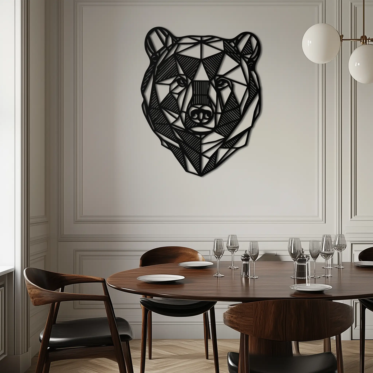 Bear Metal Wall Art - Wild Animal Steel Silhouette for Nature-Inspired Decor- KAF475 by Enova Art