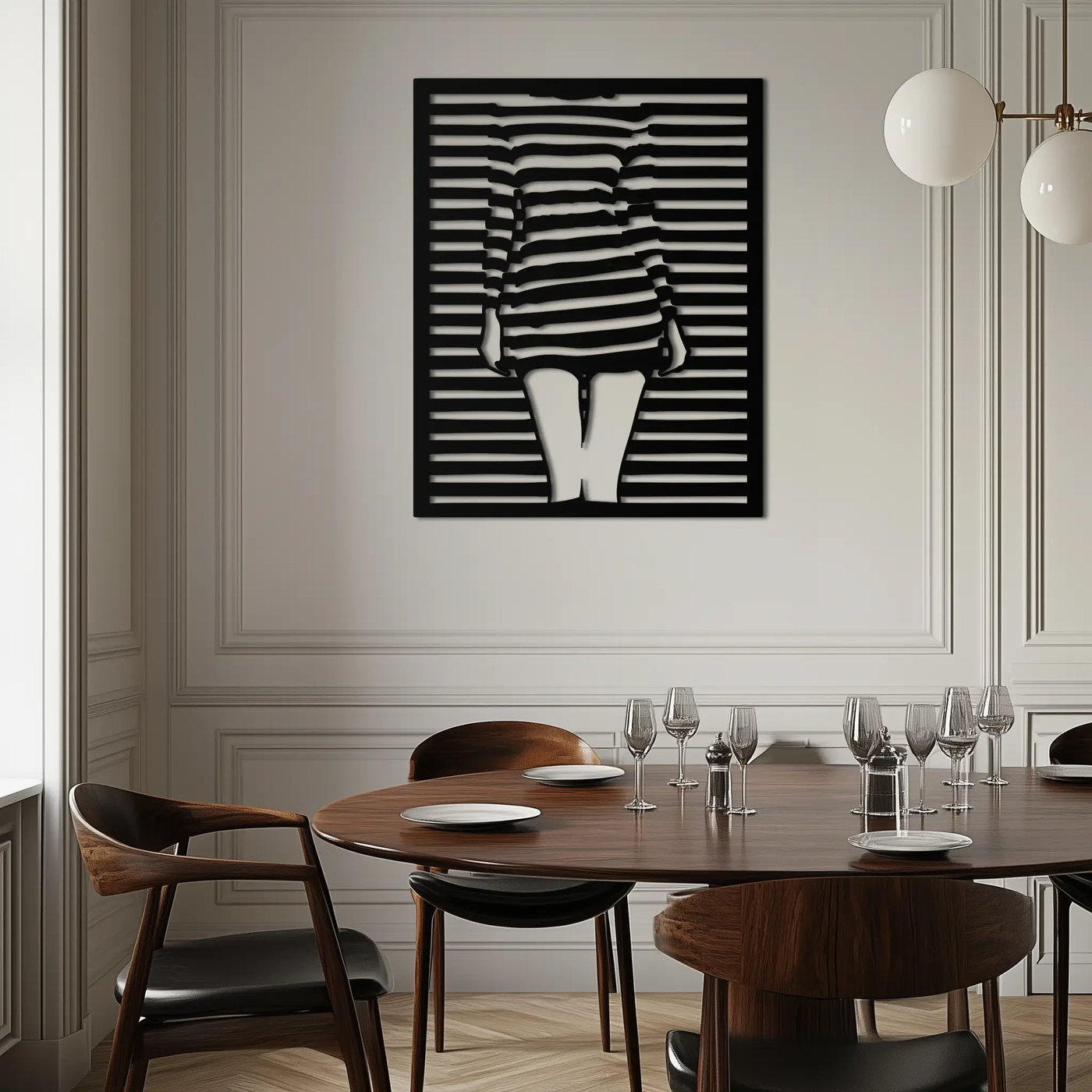 Confident Woman Metal Wall Art - Elegant Female Face Steel Silhouette- KAF476 by Enova Art