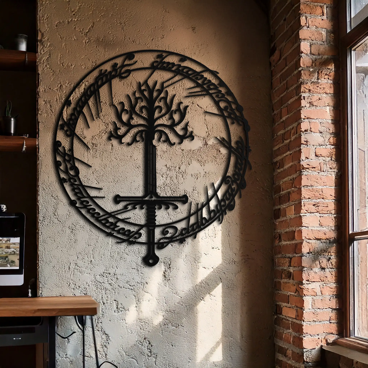 Lord of the Rings Metal Wall Art - Silhouette Fantasy Steel Decor for Home & Office- KAF485 by Enova Art