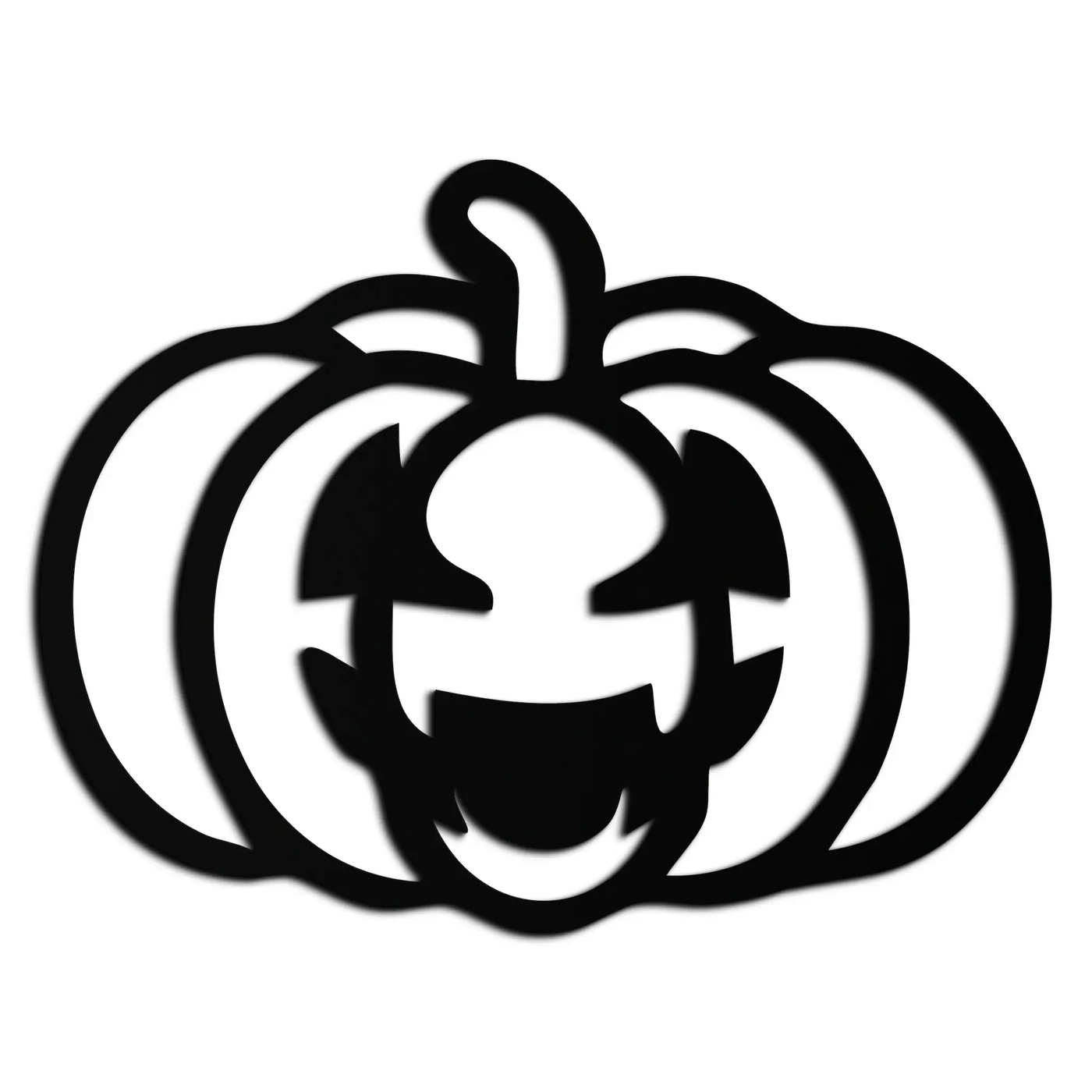 Pumpkin Halloween Metal Wall Art – Spooky Jack O'Lantern Black Decor- KAF500 by Enova Art