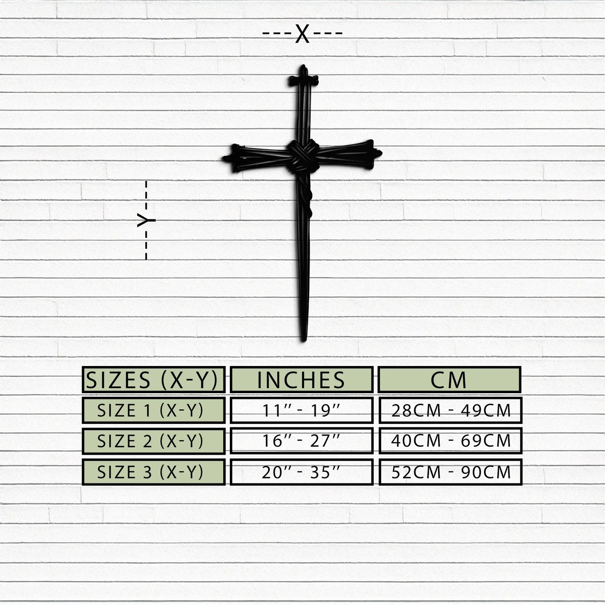 Christian Barbed Wire Cross Metal Wall Art – Religious Rustic Home Decor- KAF553 by Enova Art