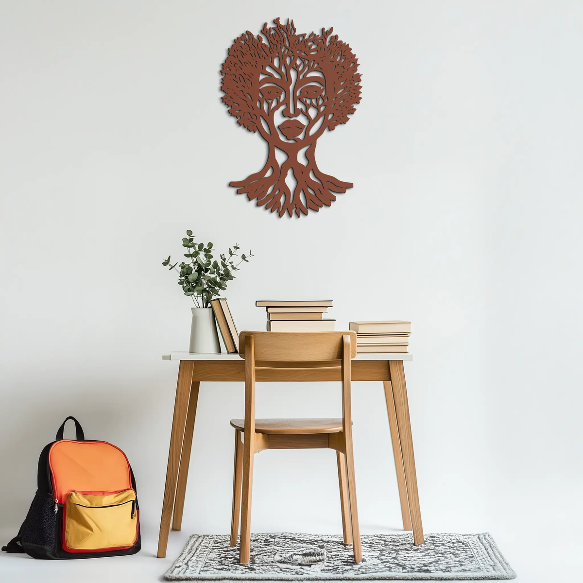 Monstera Leaf Trio Metal Wall Art – Modern Botanical Black Wall Decor- KAF554 by Enova Art