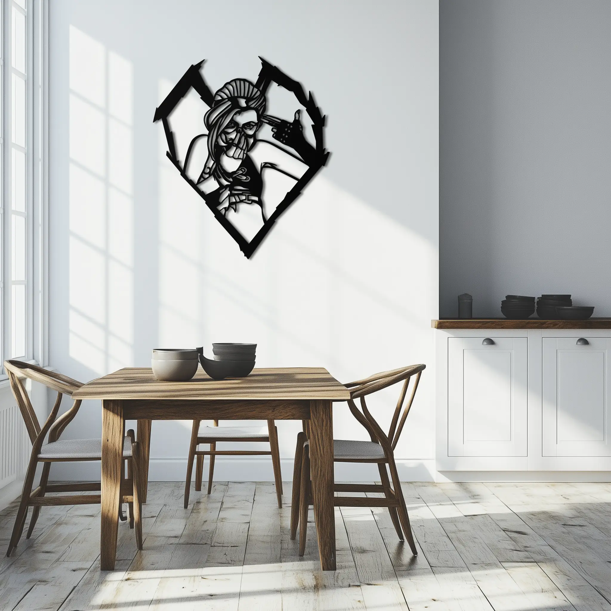 League of Legends Jinx Metal Wall Art – LOL Character Black Metal Decor- KAF560 by Enova Art