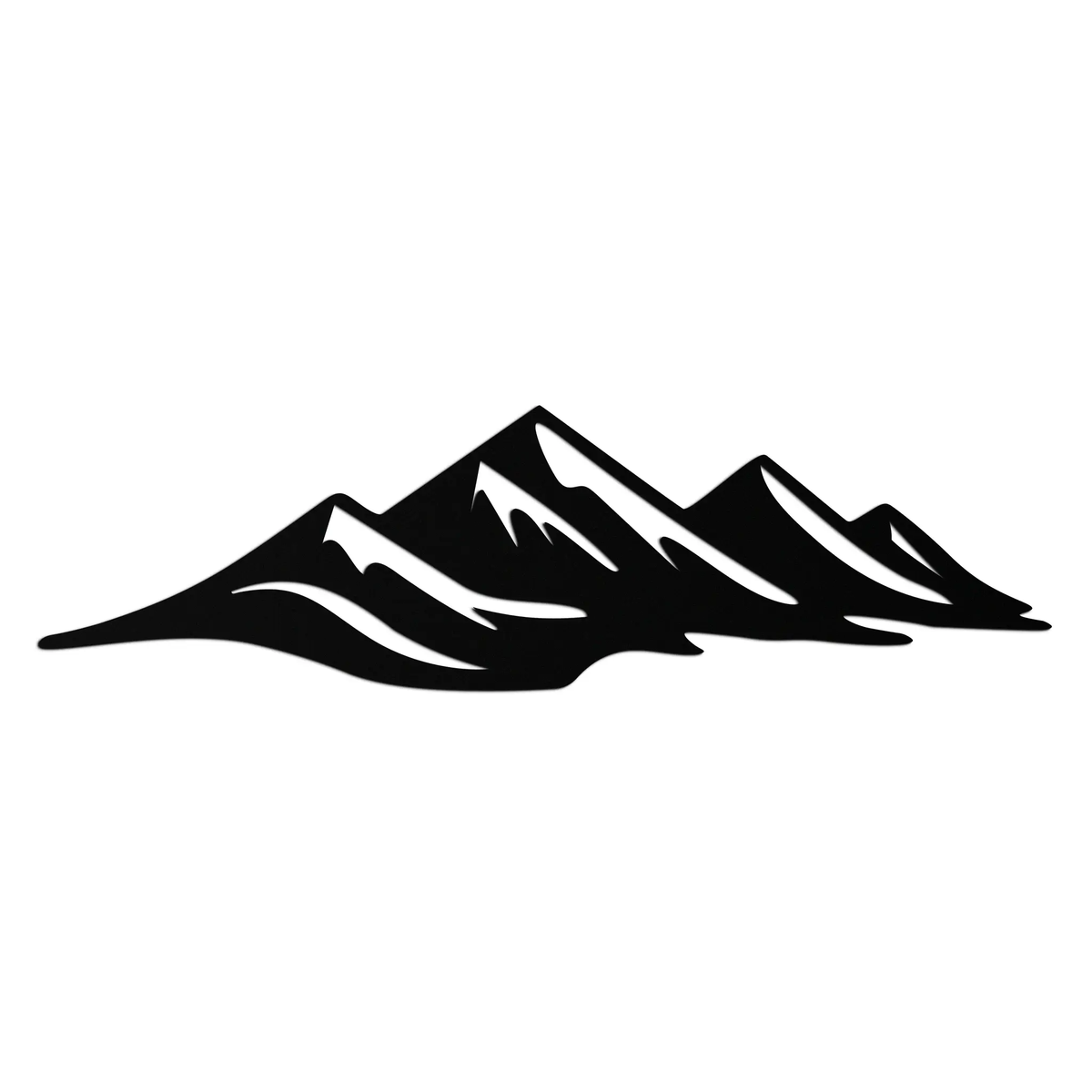 Mountain Silhouette Metal Wall Art – Horizontal Nature-Inspired Panel Decor- KAF627 by Enova Art