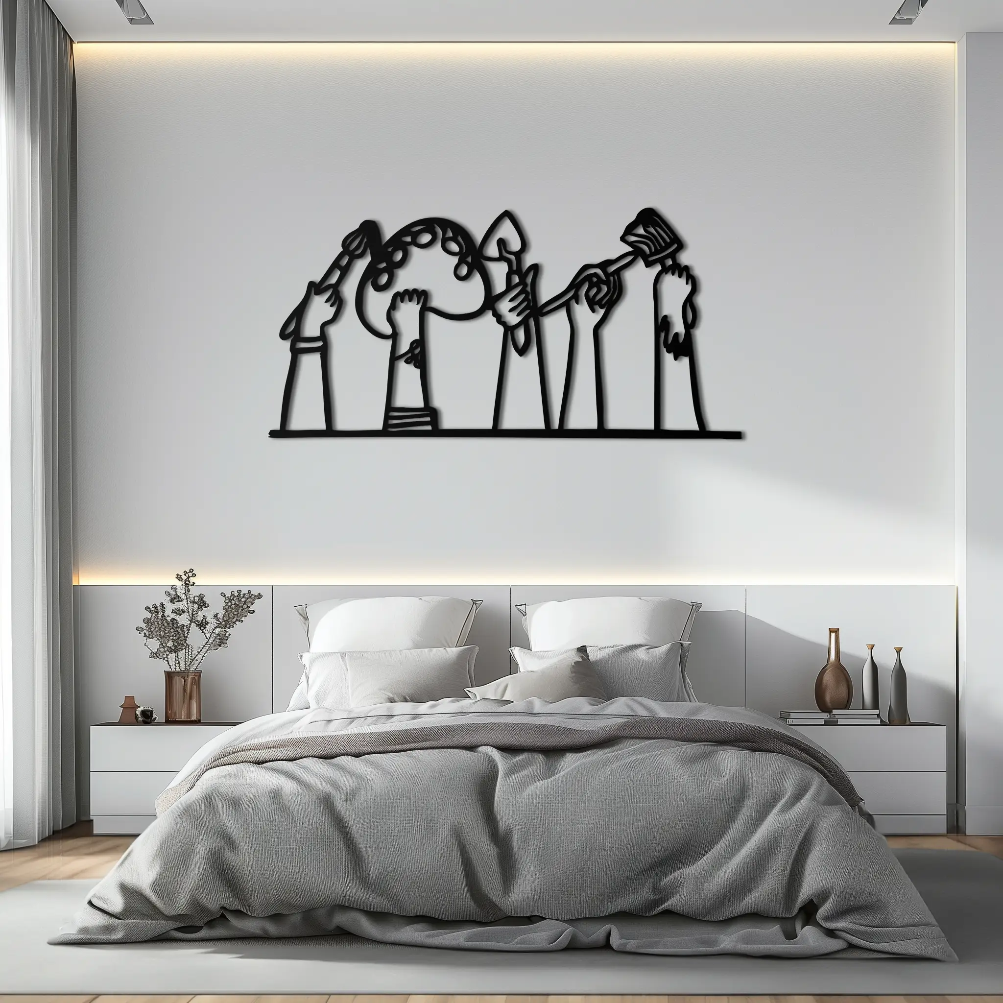 Paint Brushes Metal Wall Art – Creative Studio Decor for Artists and Art Lovers- KAF652 by Enova Art