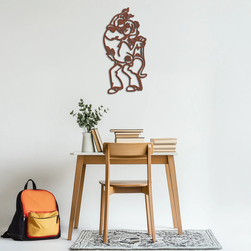 Shaggy Metal Wall Art – Scooby-Doo-Inspired Silhouette for Cartoon Fans- KAF656 by Enova Art