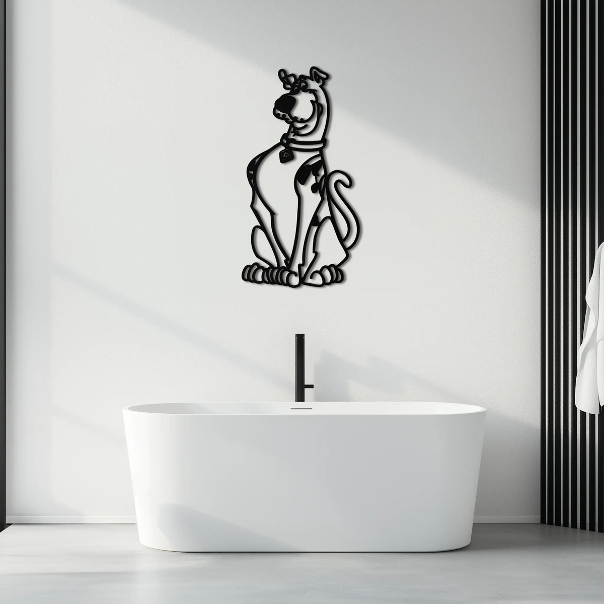 Scooby-Doo Metal Wall Art – Iconic Cartoon Character Silhouette for Fans- KAF657 by Enova Art