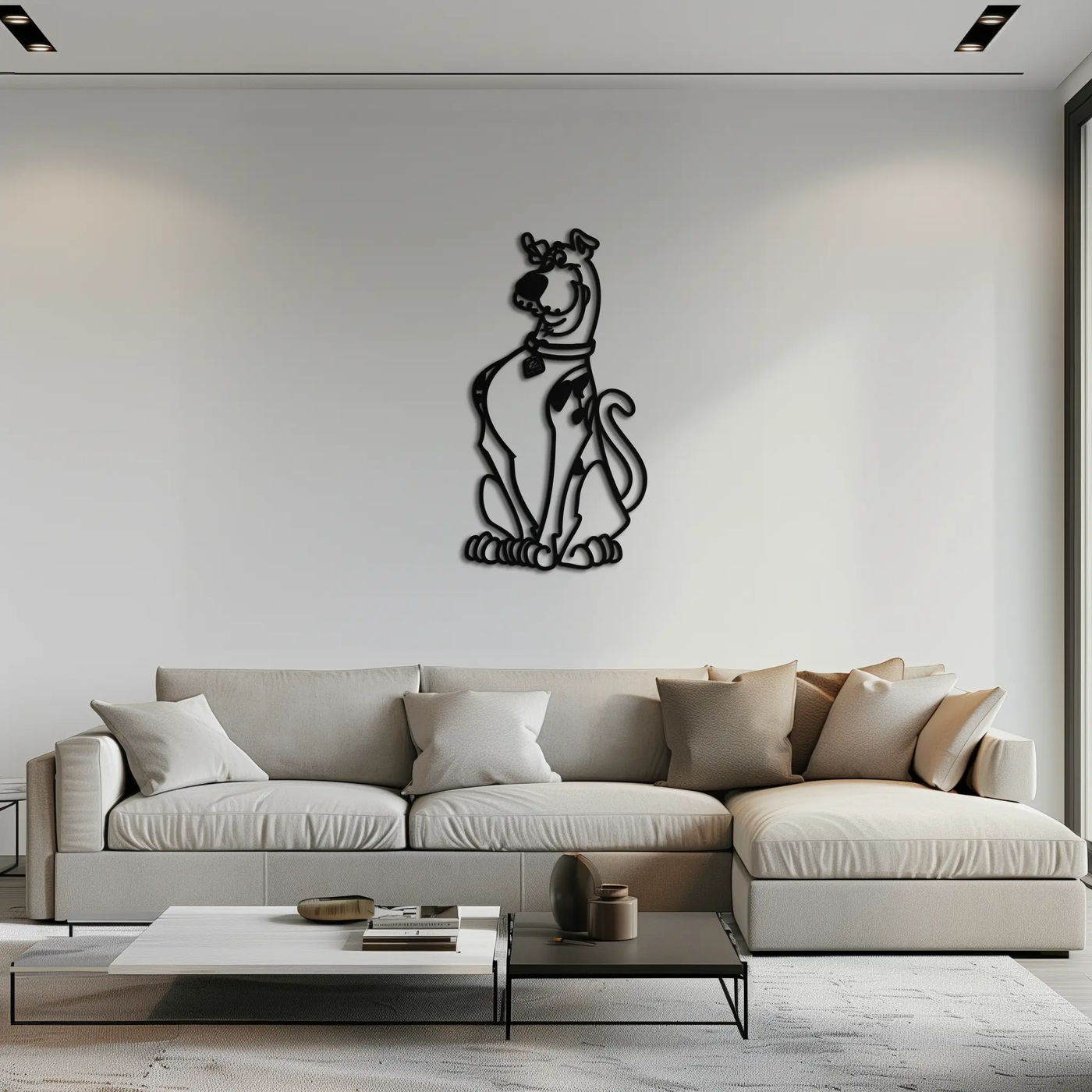 Scooby-Doo Metal Wall Art – Iconic Cartoon Character Silhouette for Fans- KAF657 by Enova Art