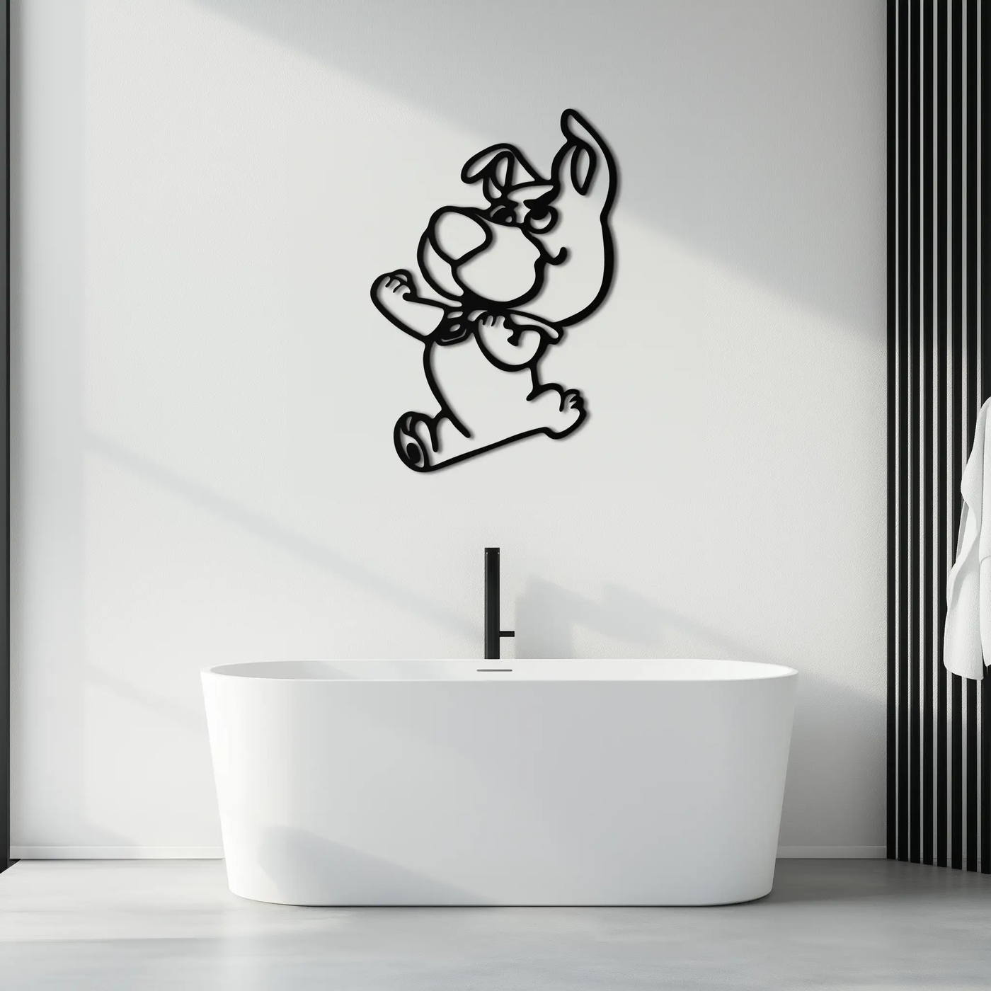 Scrappy-Doo Metal Wall Art – Playful Cartoon Character Silhouette for Fans- KAF658 by Enova Art