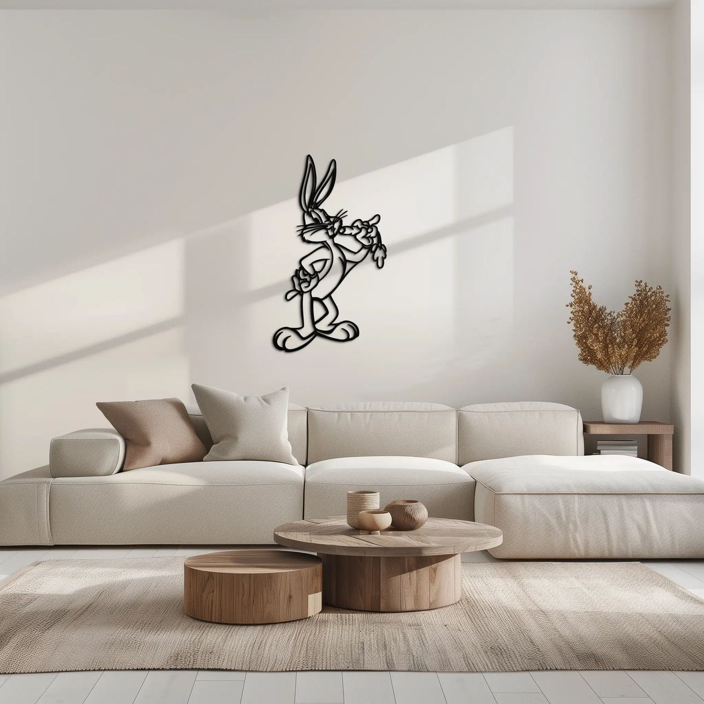 Bugs Bunny Metal Wall Art – Iconic Cartoon Character Silhouette for Fans- KAF660 by Enova Art