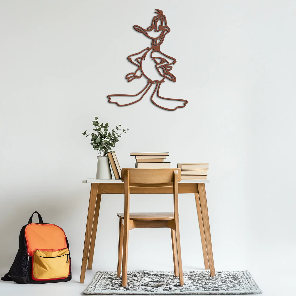 Daffy Duck Metal Wall Art – Classic Cartoon Character Silhouette for Fans- KAF663 by Enova Art
