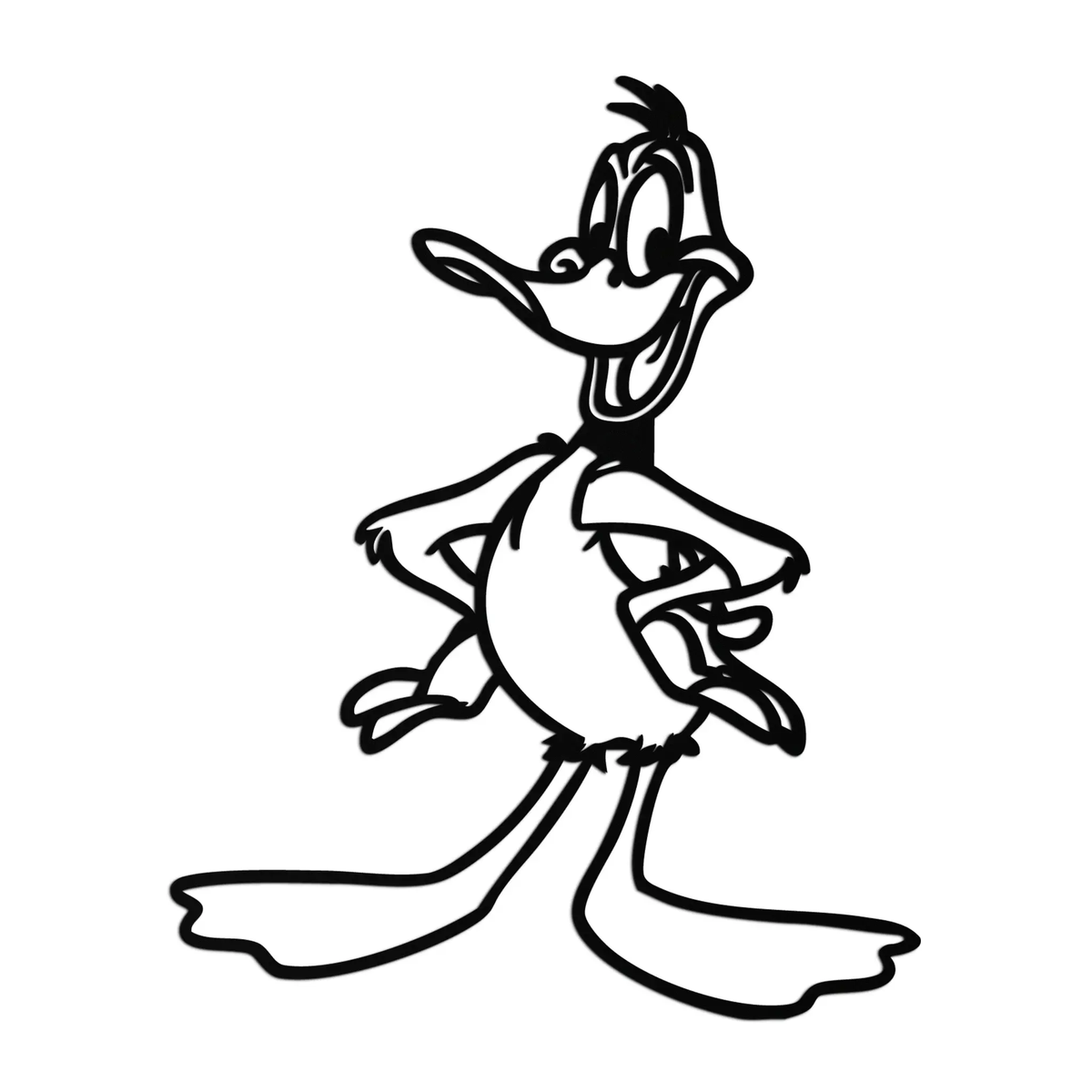 Daffy Duck Metal Wall Art – Classic Cartoon Character Silhouette for Fans- KAF663 by Enova Art