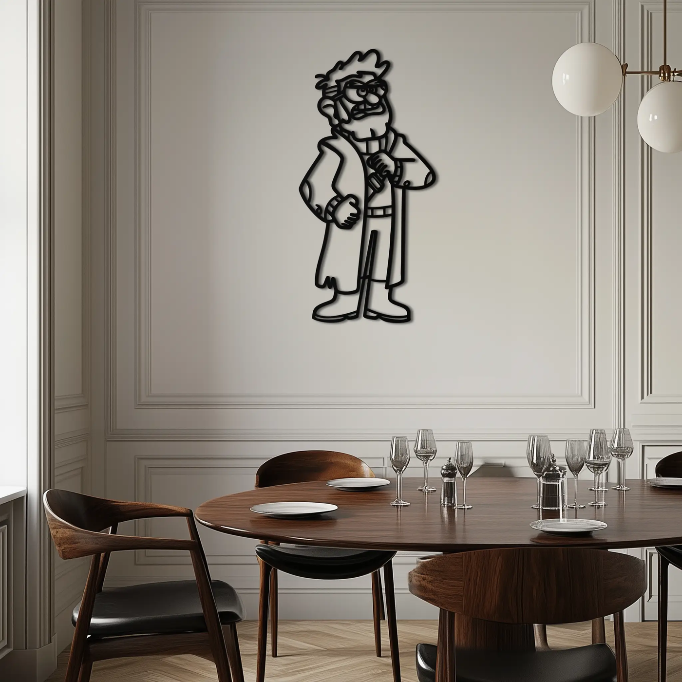 Stanford Pines Metal Wall Art – Gravity Falls-Inspired Silhouette for Fans- KAF664 by Enova Art