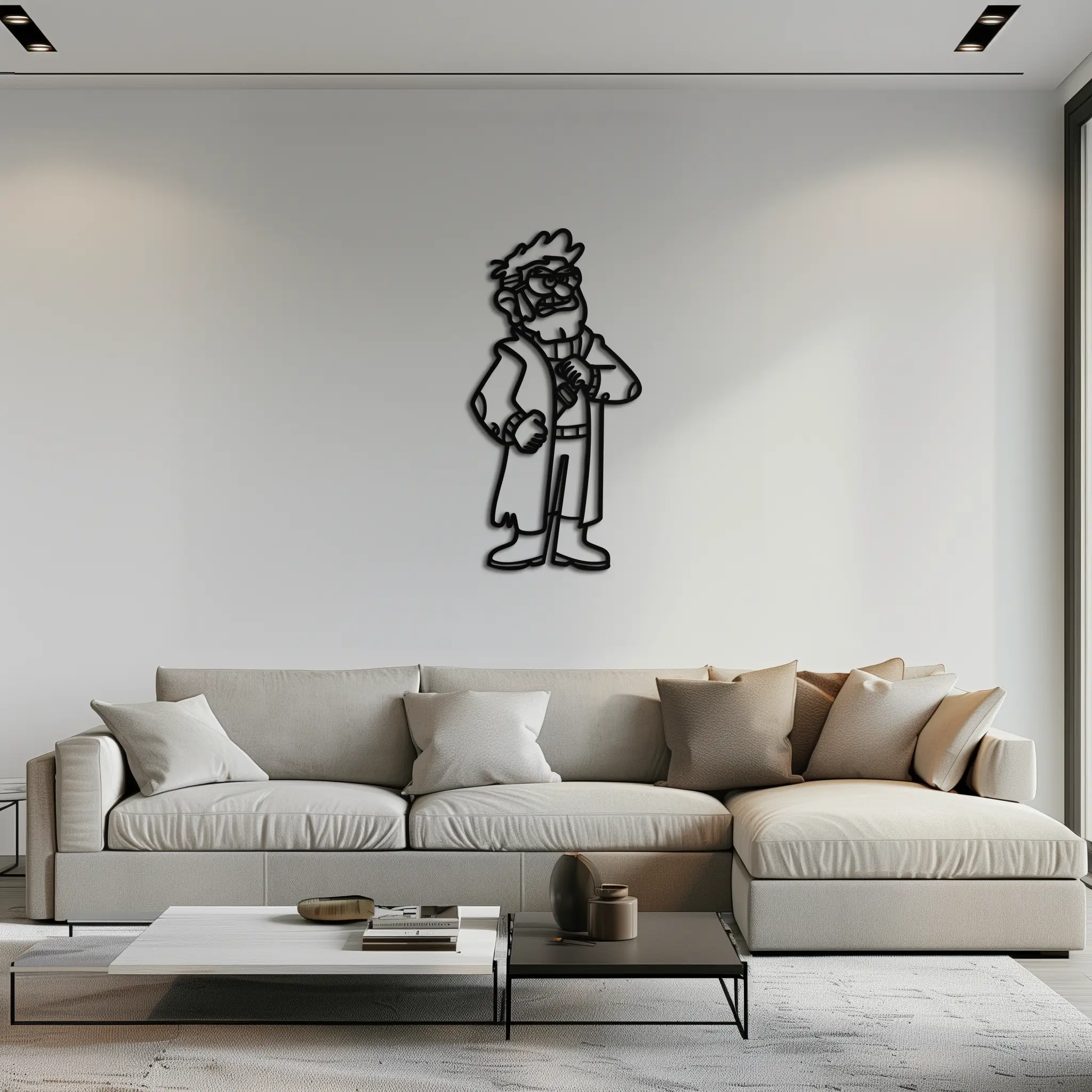 Stanford Pines Metal Wall Art – Gravity Falls-Inspired Silhouette for Fans- KAF664 by Enova Art