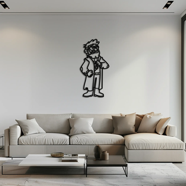 Stanford Pines Metal Wall Art – Gravity Falls-Inspired Silhouette for Fans- KAF664