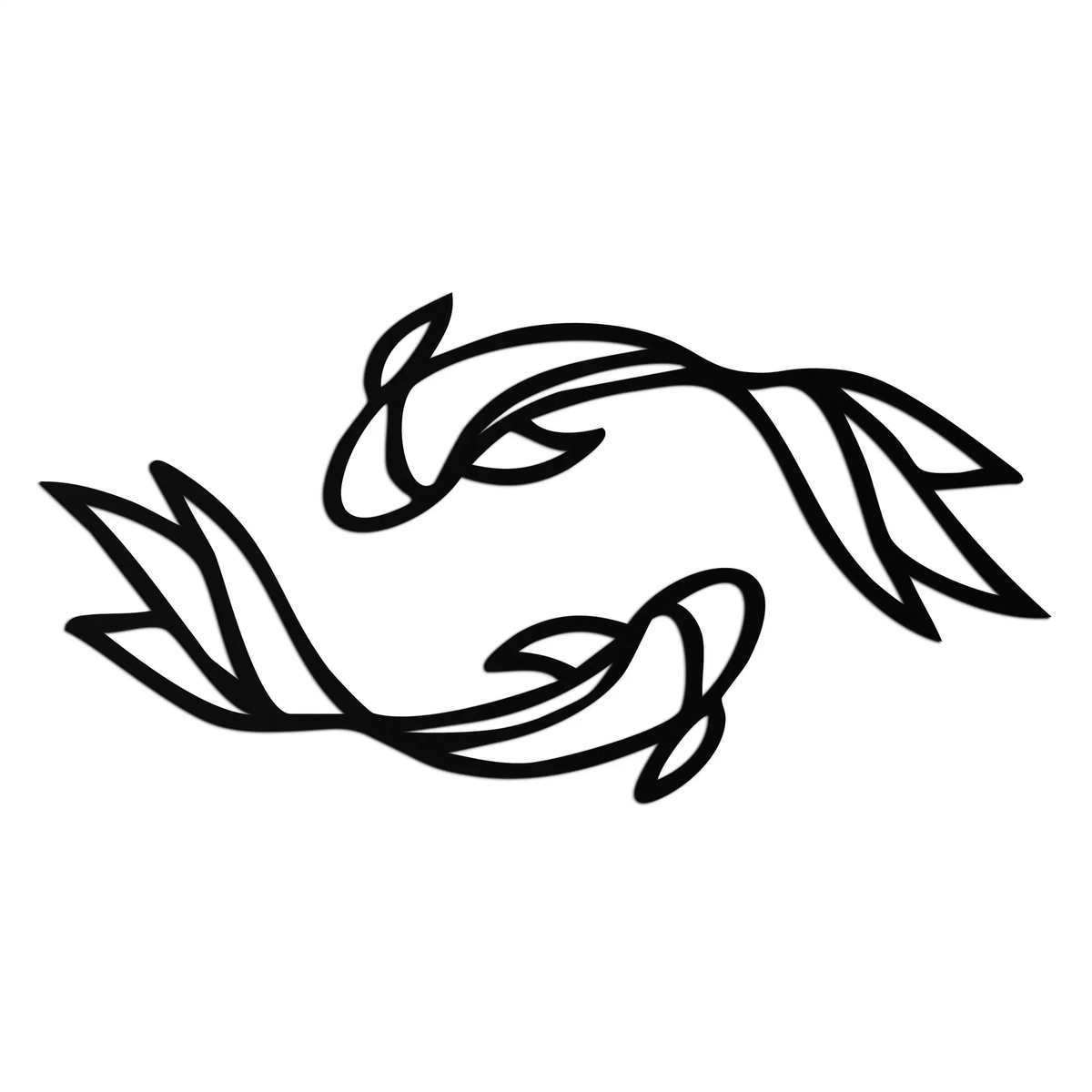 Koi Fish Metal Wall Art – Elegant Silhouette Design for Nature Lovers- KAF667 by Enova Art