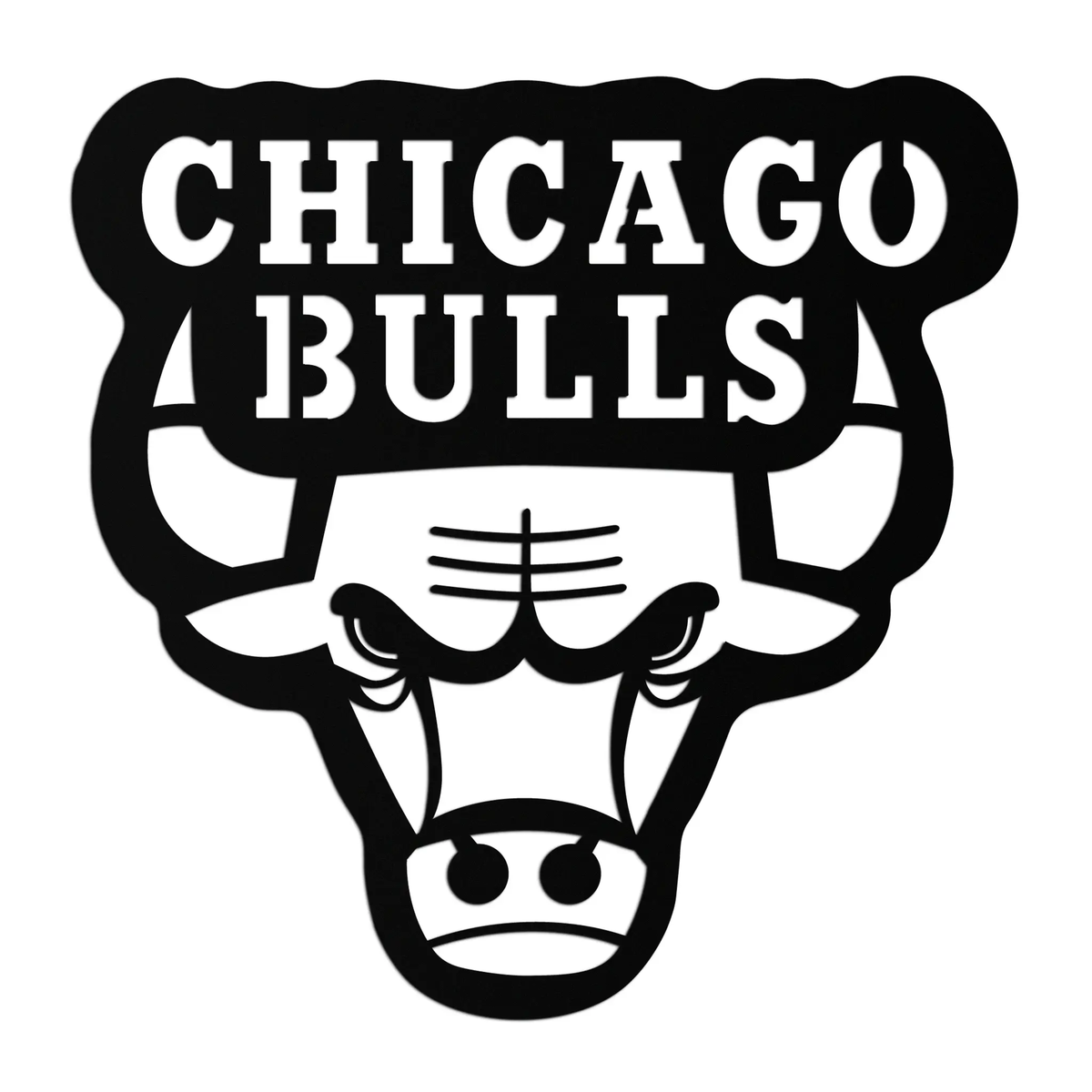 Chicago Bulls Logo Metal Wall Art – Iconic NBA Team Emblem for Sports Fans- KAF672 by Enova Art