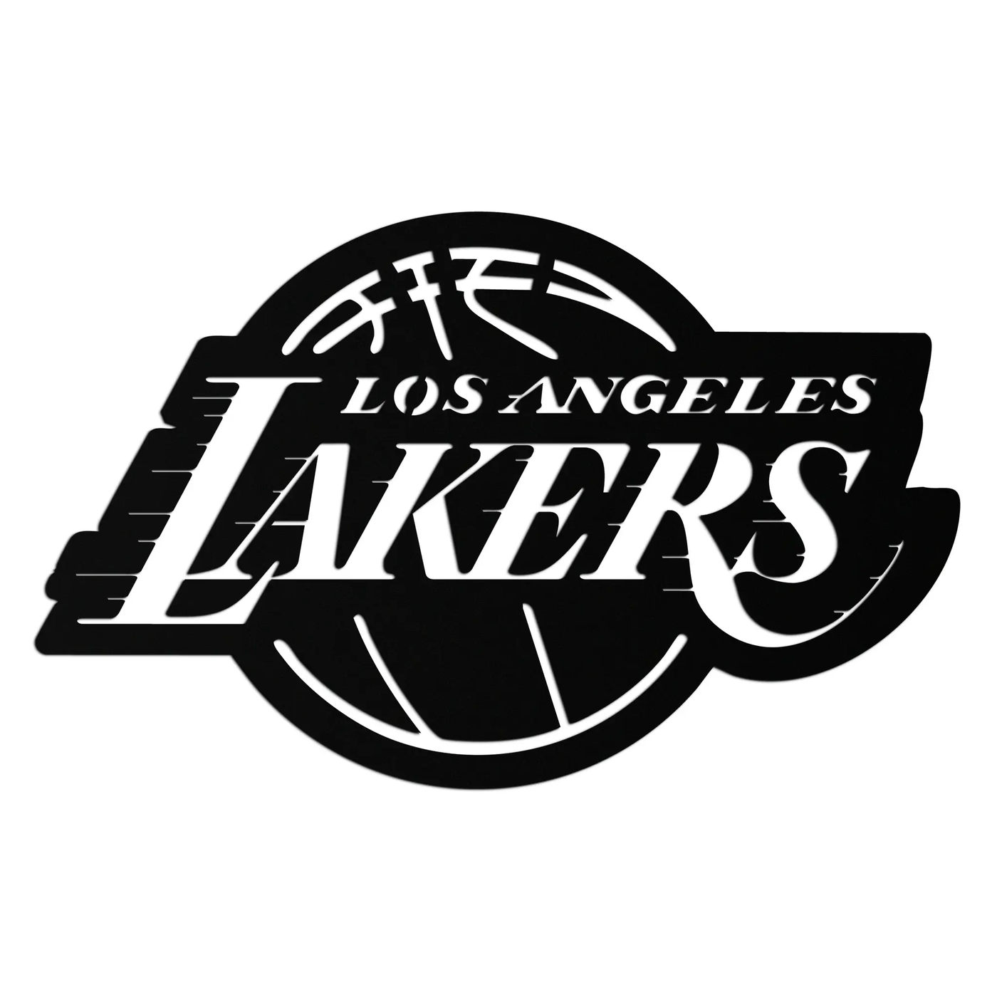 Los Angeles Lakers Logo Metal Wall Art – Iconic Basketball Team Silhouette Decor- KAF674 by Enova Art