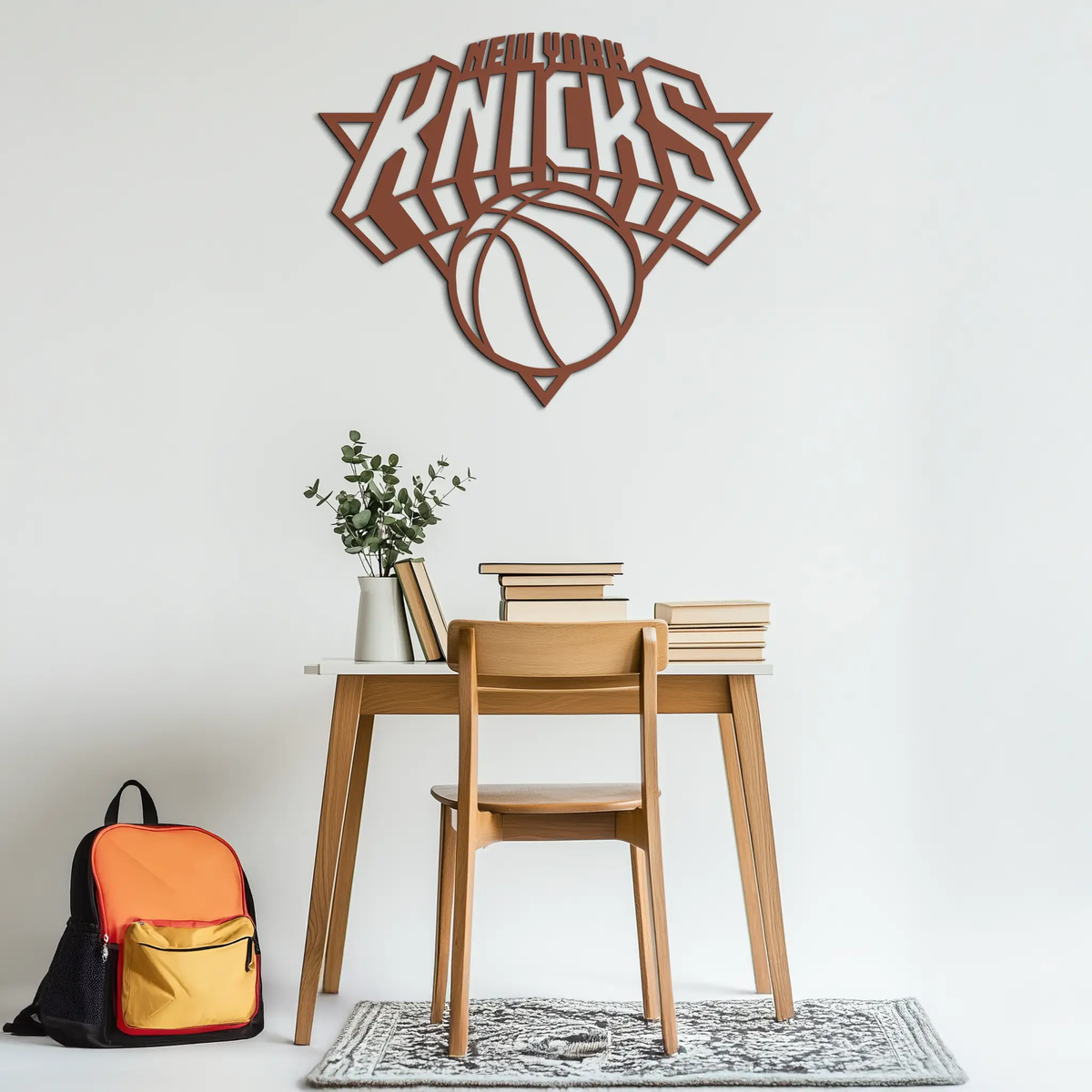 New York Knicks Basketball Logo Metal Wall Art – Bold Sports-Inspired Home Decor- KAF677 by Enova Art