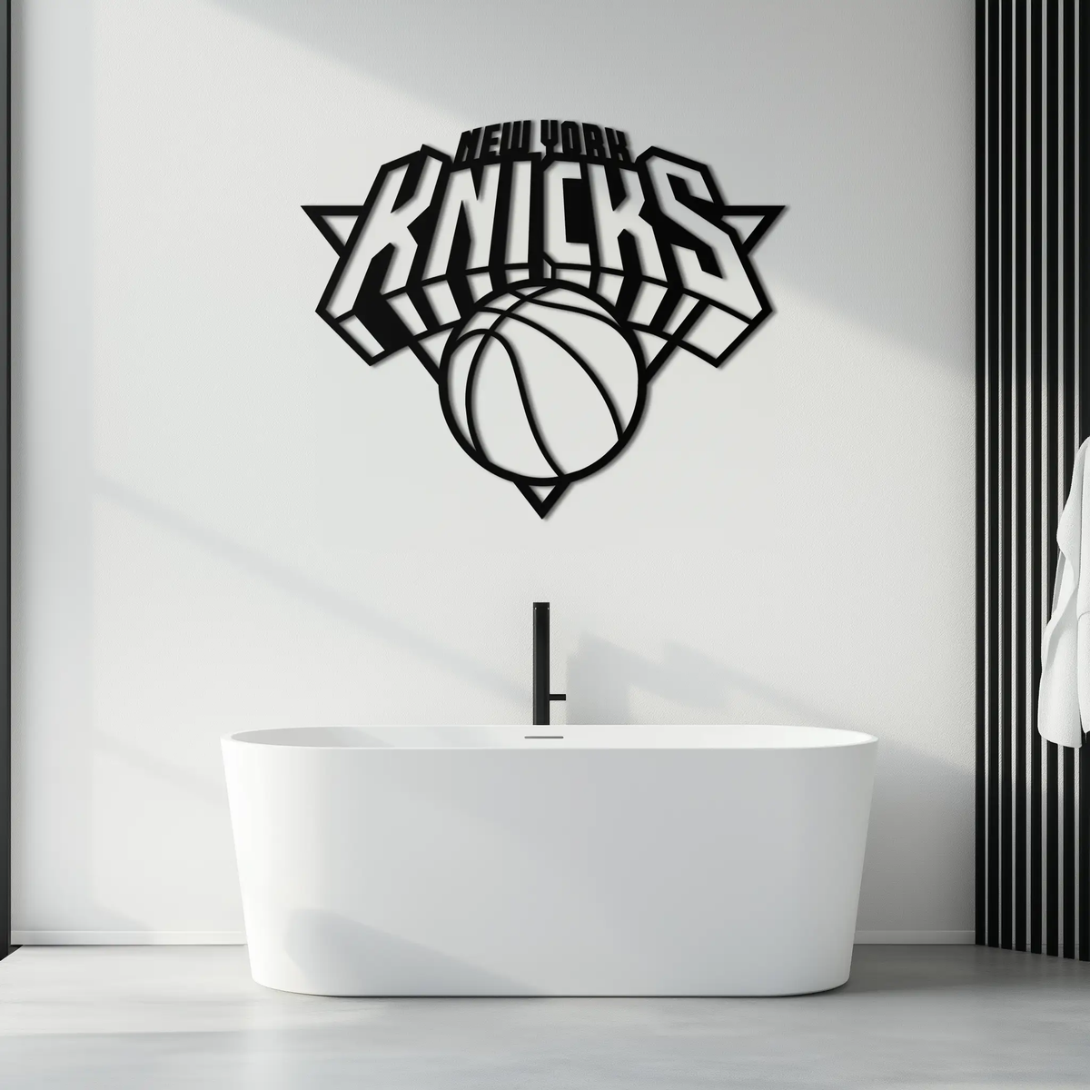 New York Knicks Basketball Logo Metal Wall Art – Bold Sports-Inspired Home Decor- KAF677 by Enova Art