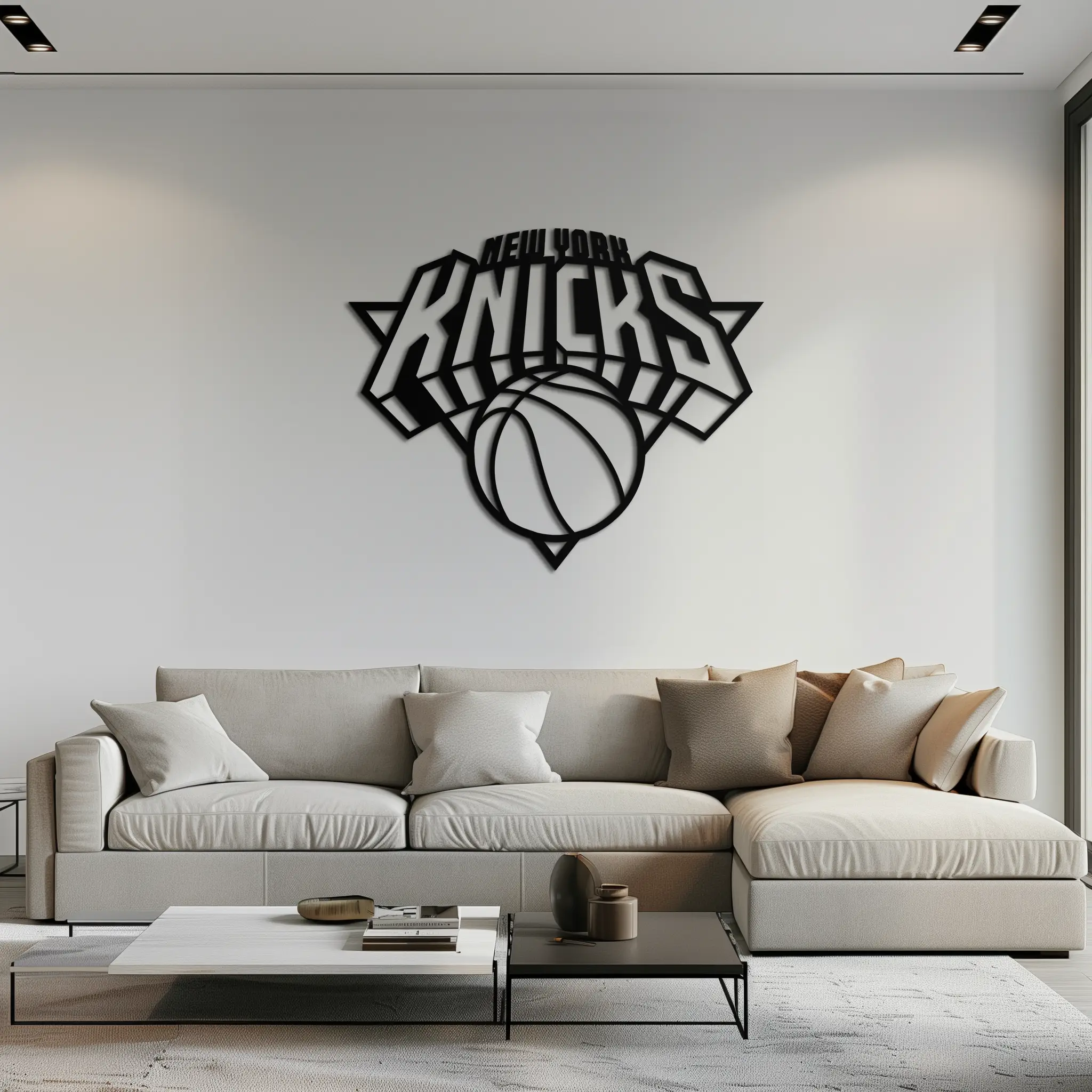 New York Knicks Basketball Logo Metal Wall Art – Bold Sports-Inspired Home Decor- KAF677 by Enova Art