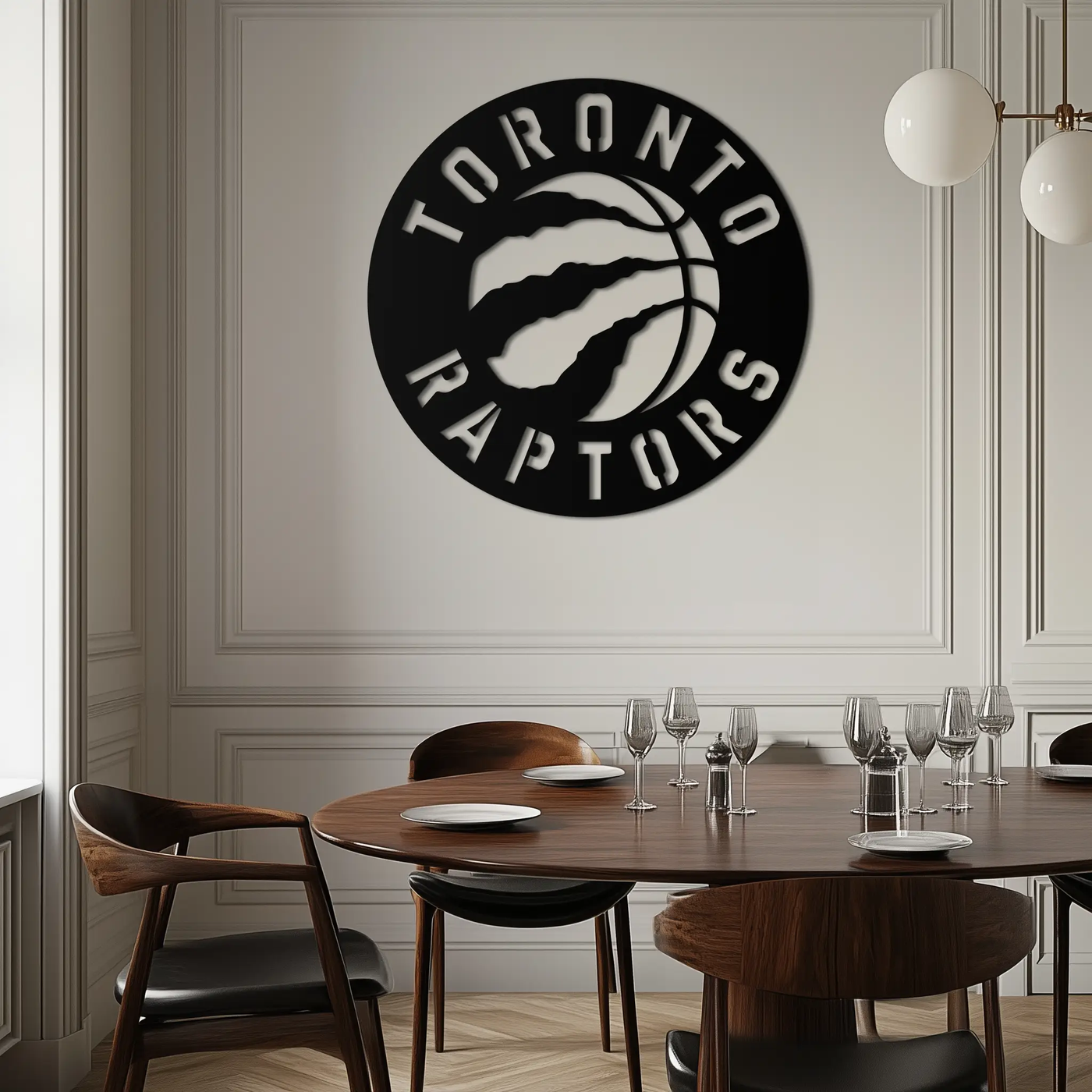 Toronto Raptors Logo Metal Wall Art – Bold Basketball Emblem for Sports Fans- KAF678 by Enova Art