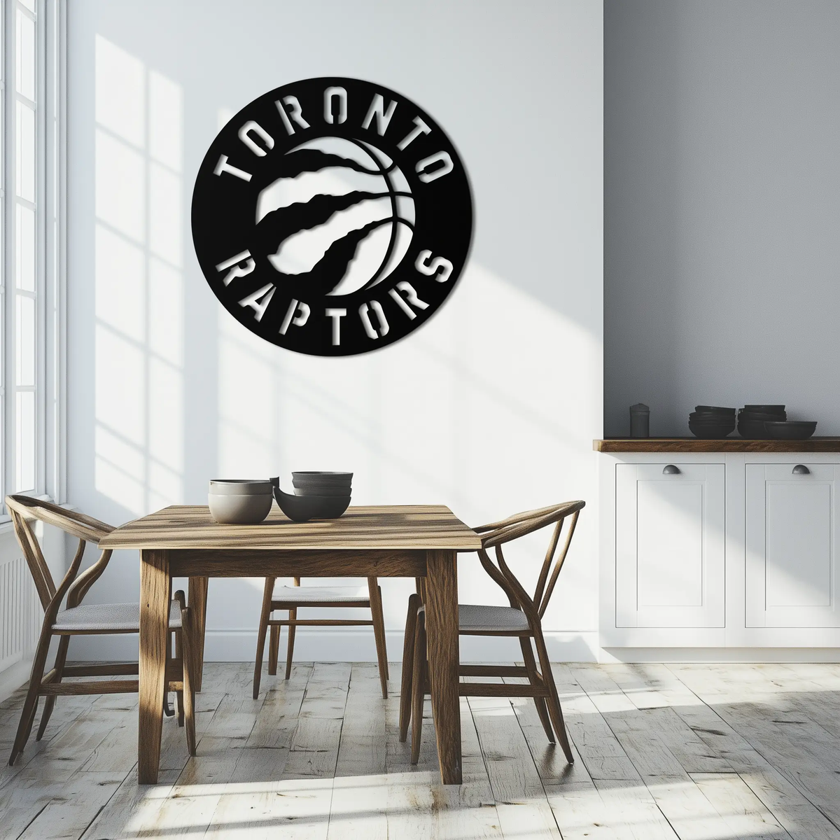 Toronto Raptors Logo Metal Wall Art – Bold Basketball Emblem for Sports Fans- KAF678 by Enova Art