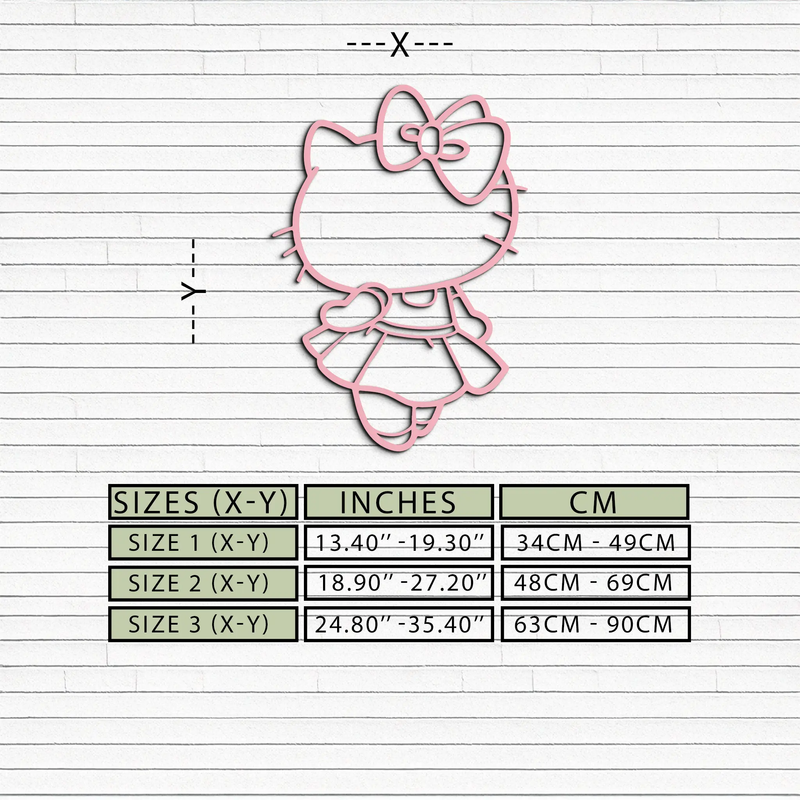 Pink Cute Cat Silhouette Metal Wall Art – Playful Character Design - KAFGP007 by Enova Art