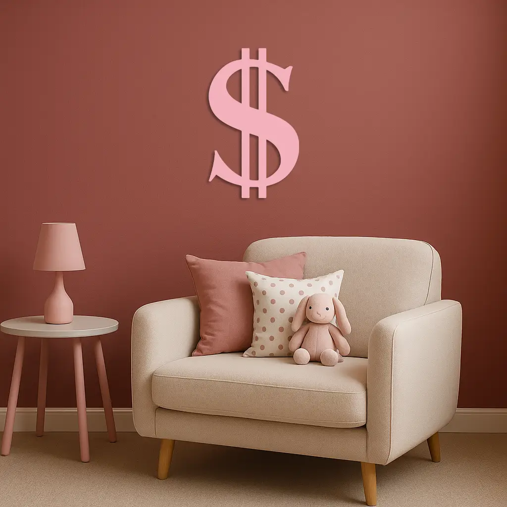 Dollar Sign Metal Wall Art – Money Symbol Modern Decor - KAFGP027 by Enova Art