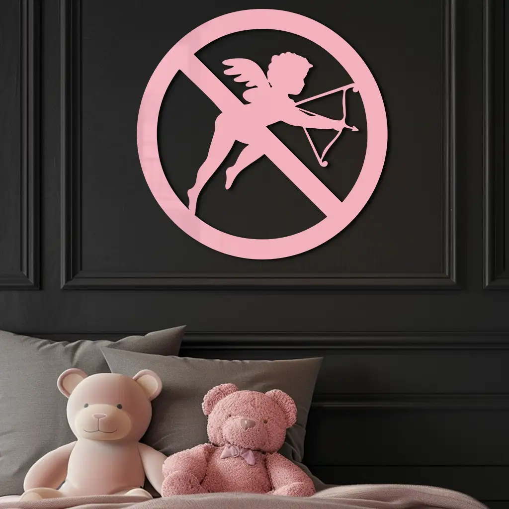 Anti-Cupid Metal Wall Art – Unique Valentine’s Day Decor - KAFGP029 by Enova Art