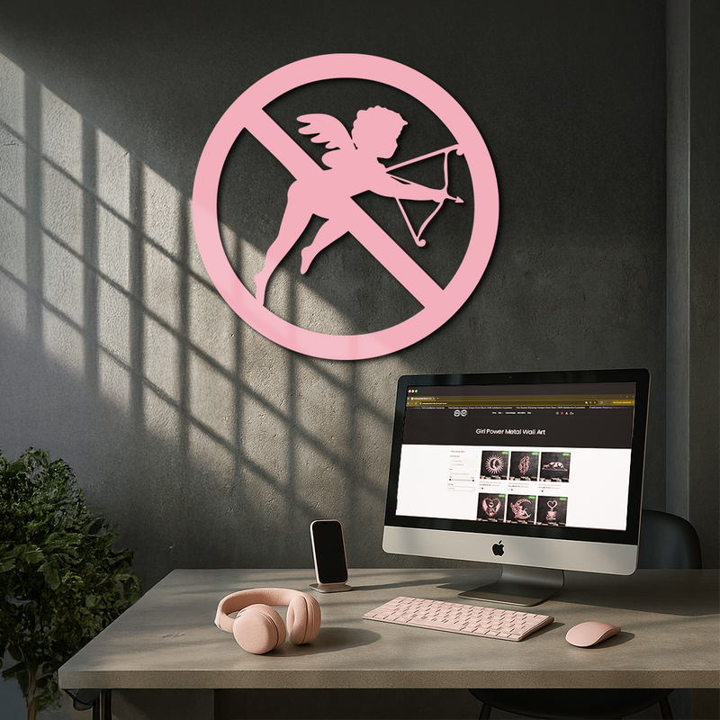Anti-Cupid Metal Wall Art – Unique Valentine’s Day Decor - KAFGP029 by Enova Art