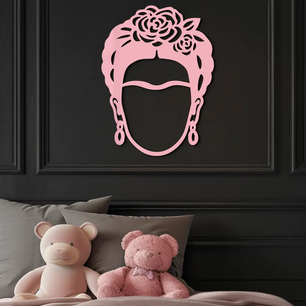 Frida Kahlo Silhouette Metal Wall Art – Iconic Feminine Artistic Home Decor - KAFGP032 by Enova Art