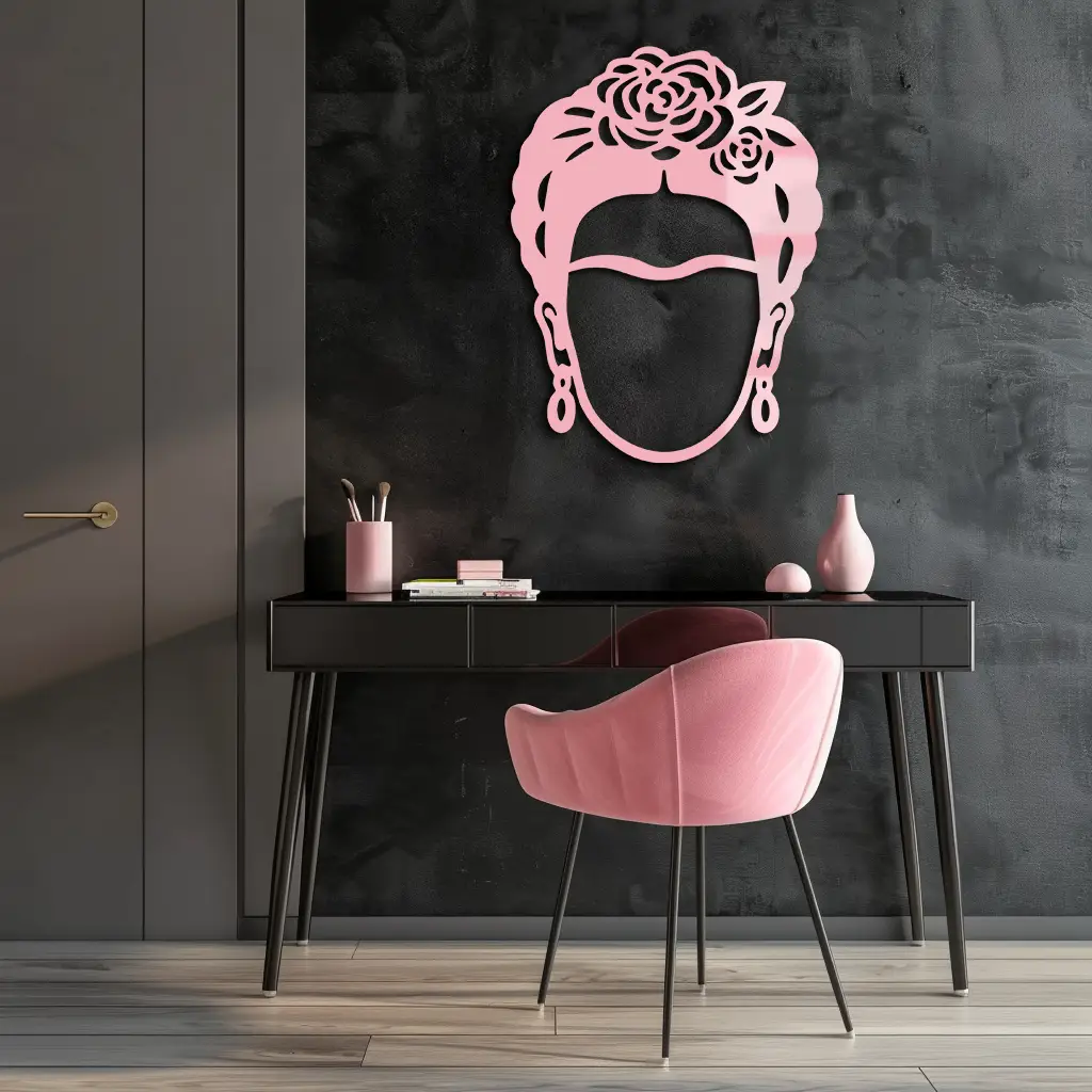 Frida Kahlo Silhouette Metal Wall Art – Iconic Feminine Artistic Home Decor - KAFGP032 by Enova Art