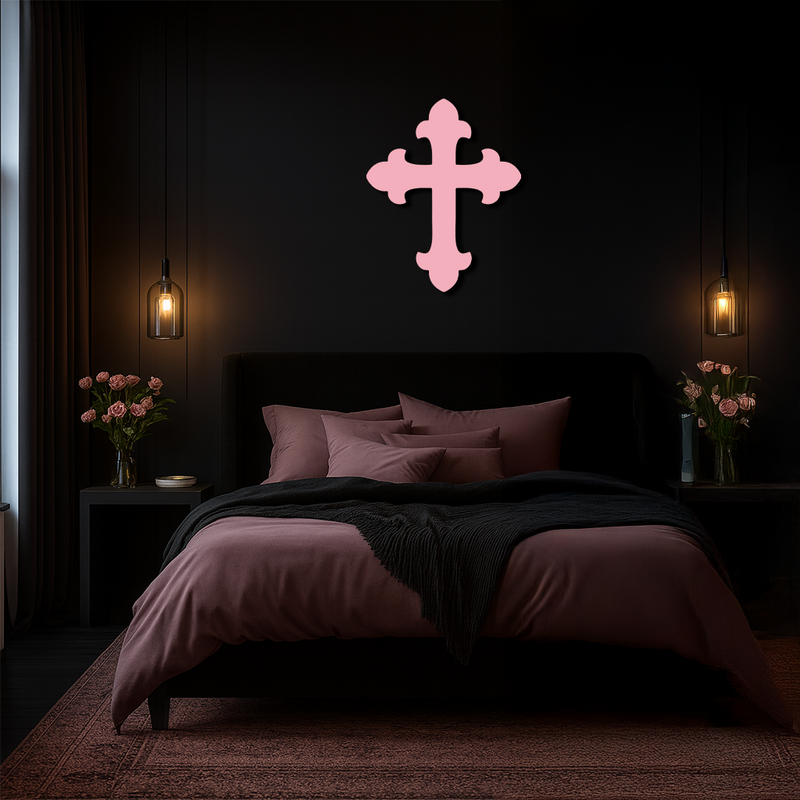Classic Cross Silhouette Metal Wall Art – Timeless Religious Decor - KAFGP035 by Enova Art