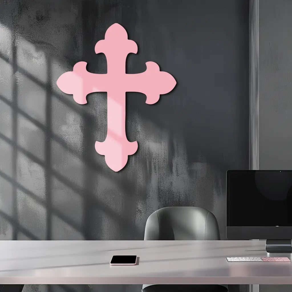 Classic Cross Silhouette Metal Wall Art – Timeless Religious Decor - KAFGP035 by Enova Art