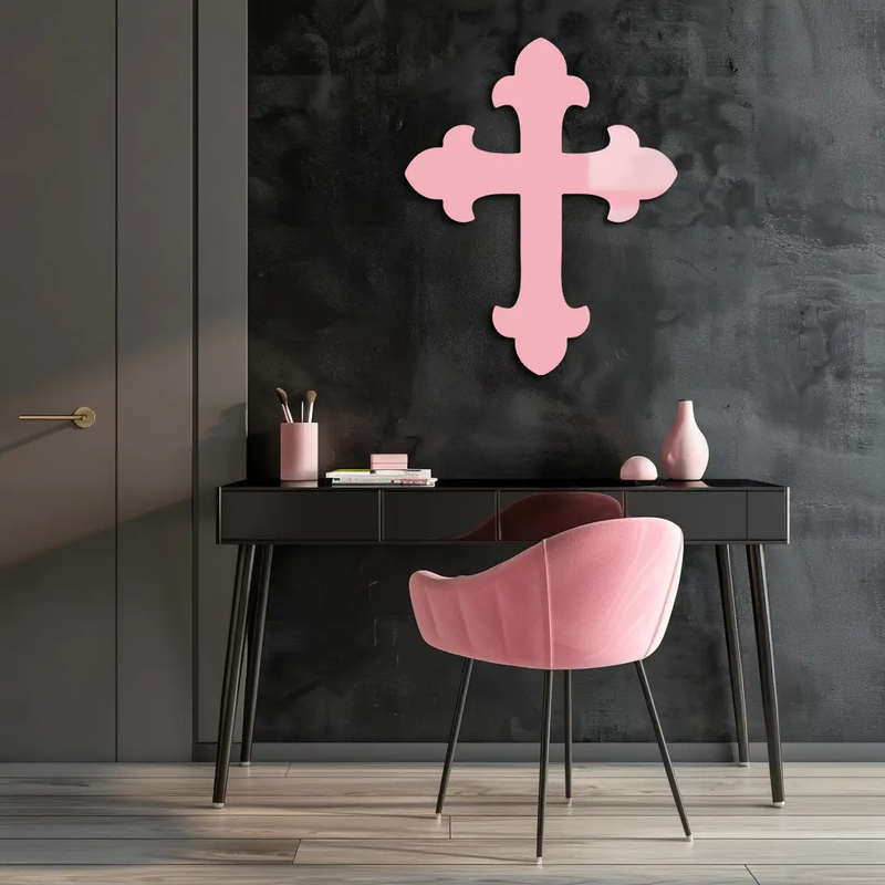 Classic Cross Silhouette Metal Wall Art – Timeless Religious Decor - KAFGP035 by Enova Art