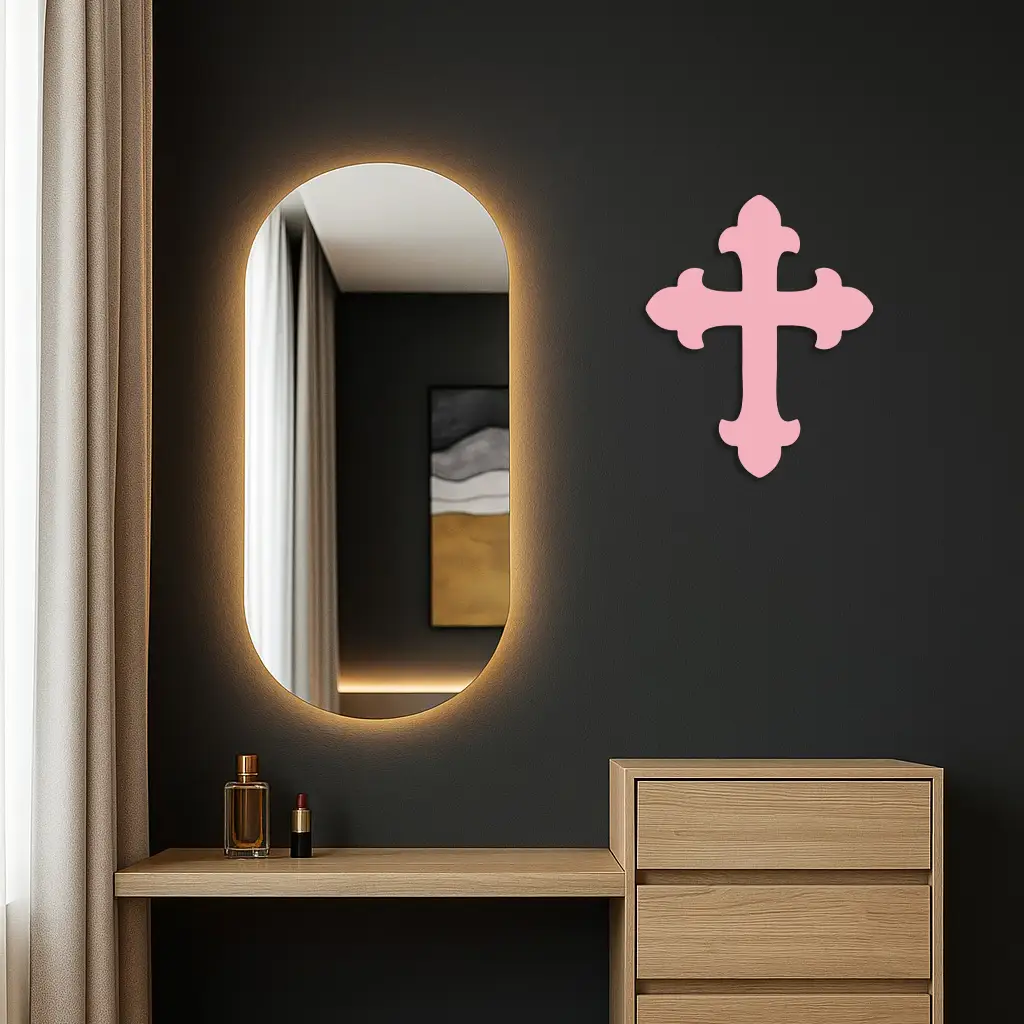 Classic Cross Silhouette Metal Wall Art – Timeless Religious Decor - KAFGP035 by Enova Art
