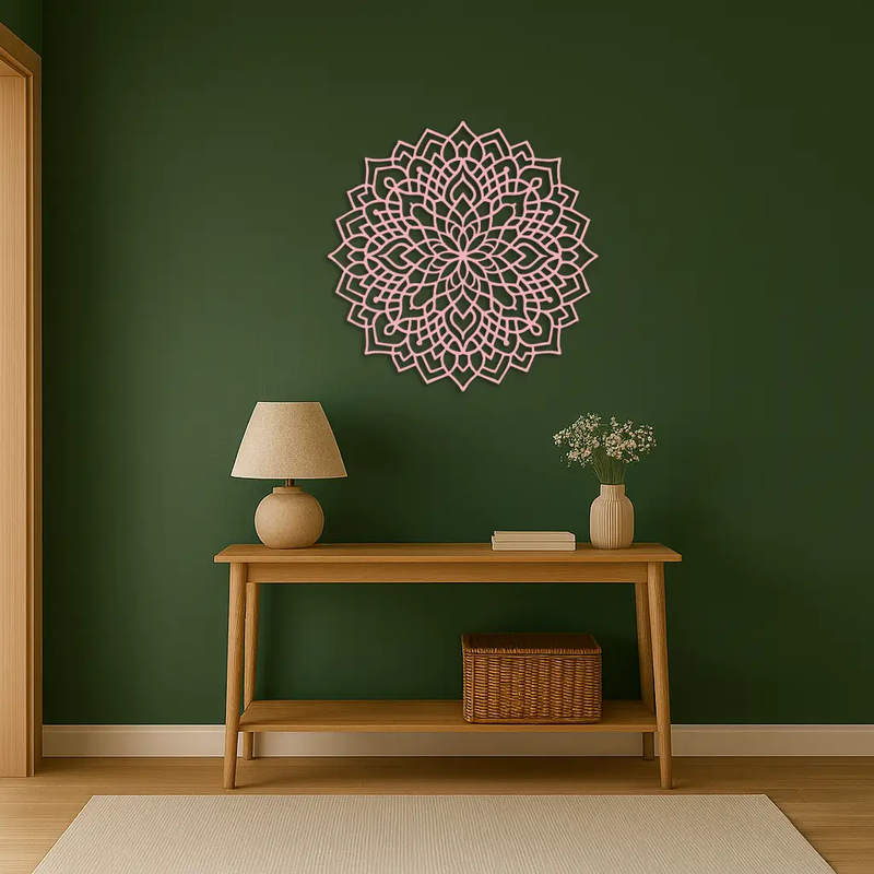 Mandala Silhouette Metal Wall Art – Intricate Sacred Geometry Design - KAFGP058 by Enova Art