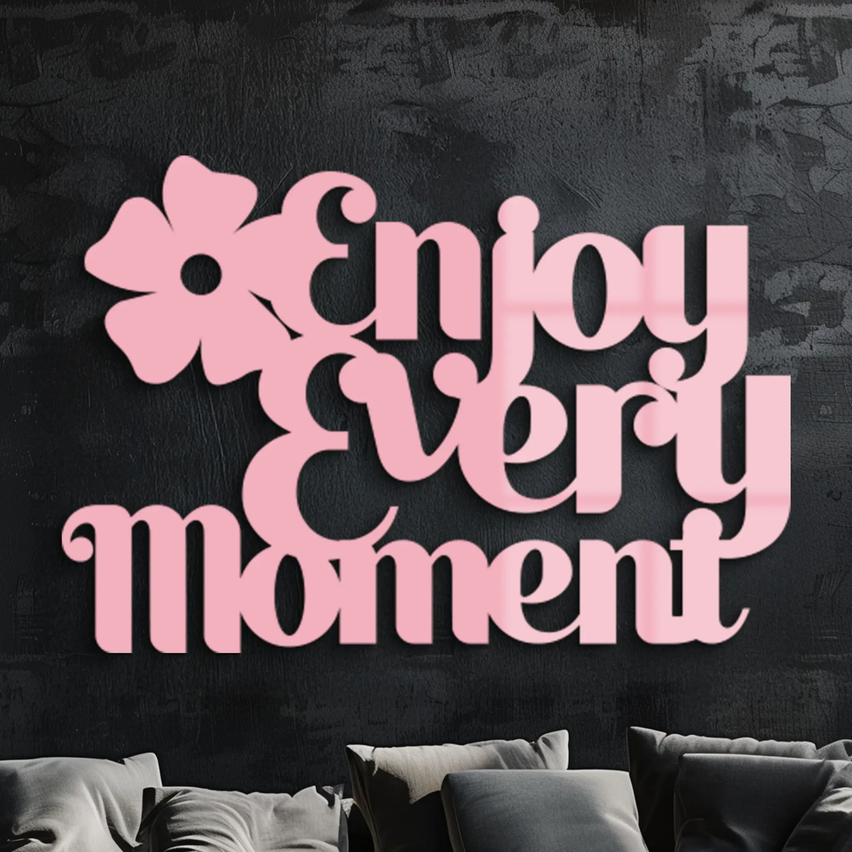 Enjoy Every Moment Metal Wall Art – Inspirational Quote Home Decor - KAFGP095 by Enova Art