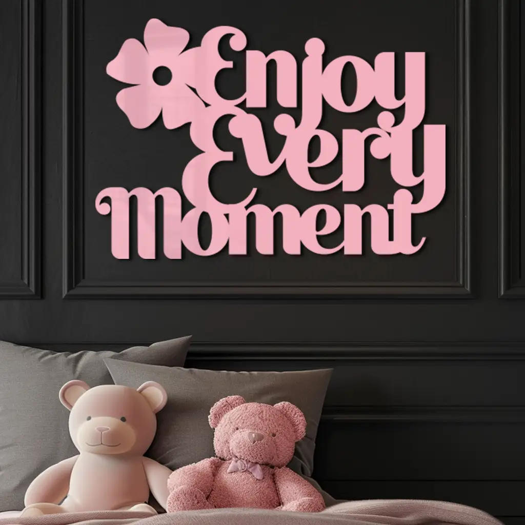 Enjoy Every Moment Metal Wall Art – Inspirational Quote Home Decor - KAFGP095 by Enova Art