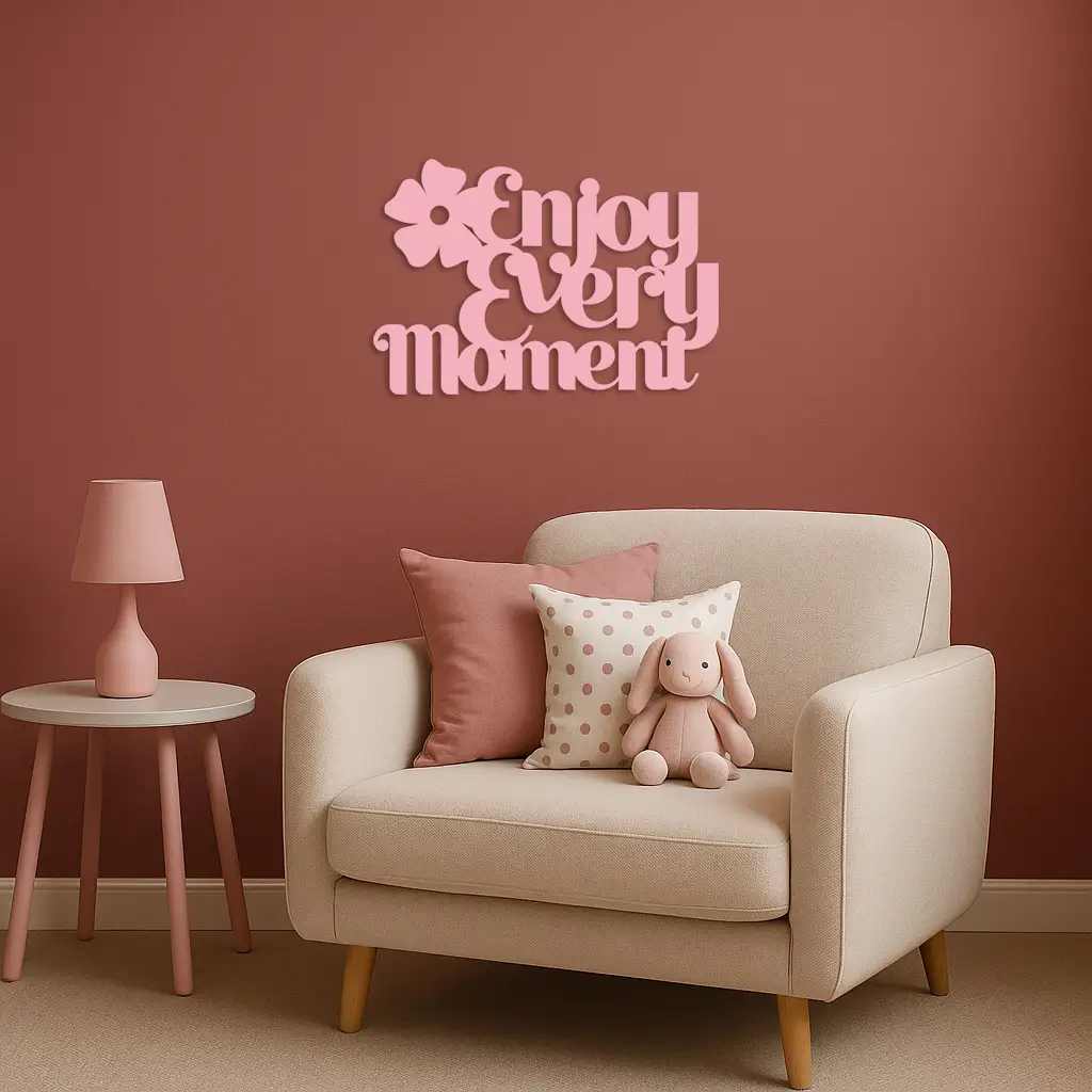 Enjoy Every Moment Metal Wall Art – Inspirational Quote Home Decor - KAFGP095 by Enova Art