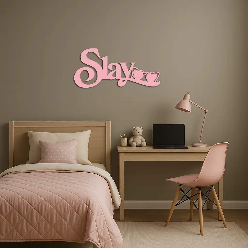 Slay Metal Wall Art – Heart Sunglasses Statement Design - KAFGP107 by Enova Art