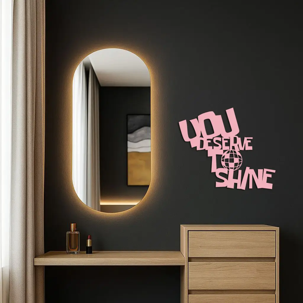 You Deserve to Shine Metal Wall Art – Motivational Disco Ball Design - KAFGP115 by Enova Art