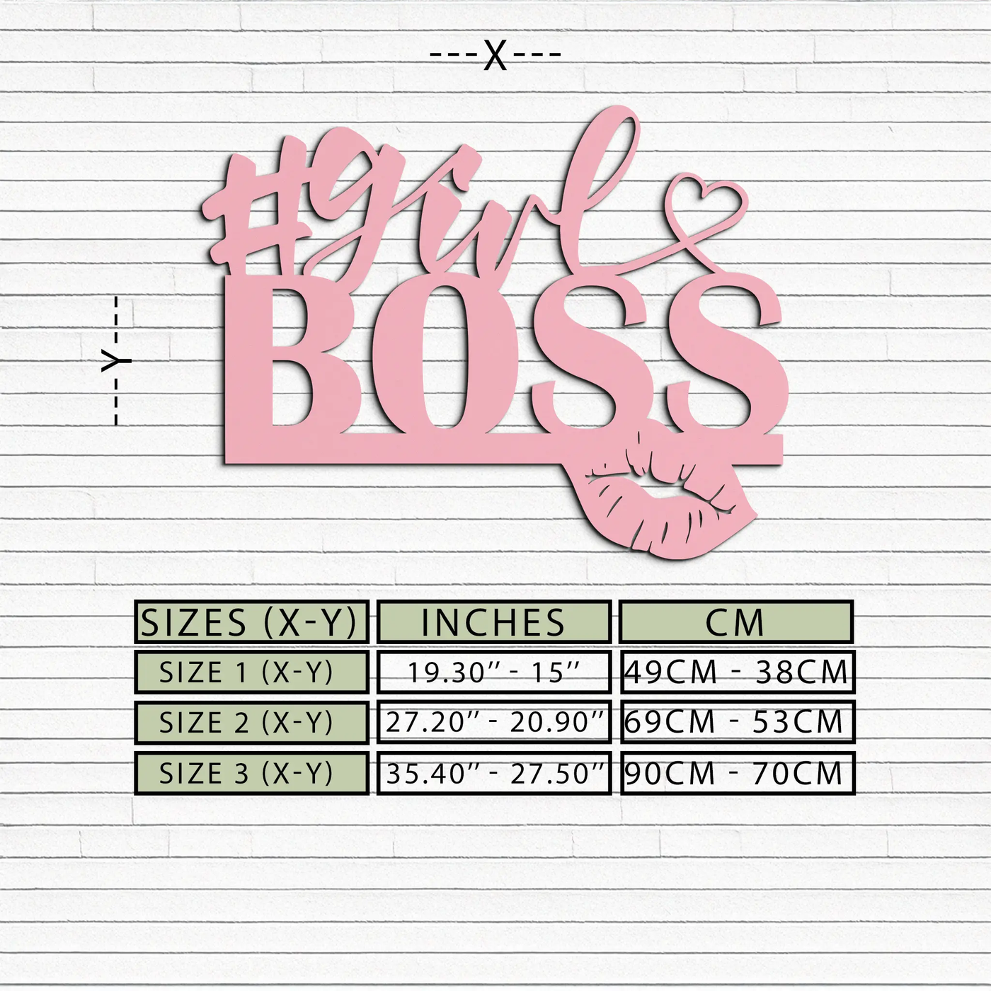Girl Boss Metal Wall Art – Feminine Power & Modern Decor - KAFGP119 by Enova Art