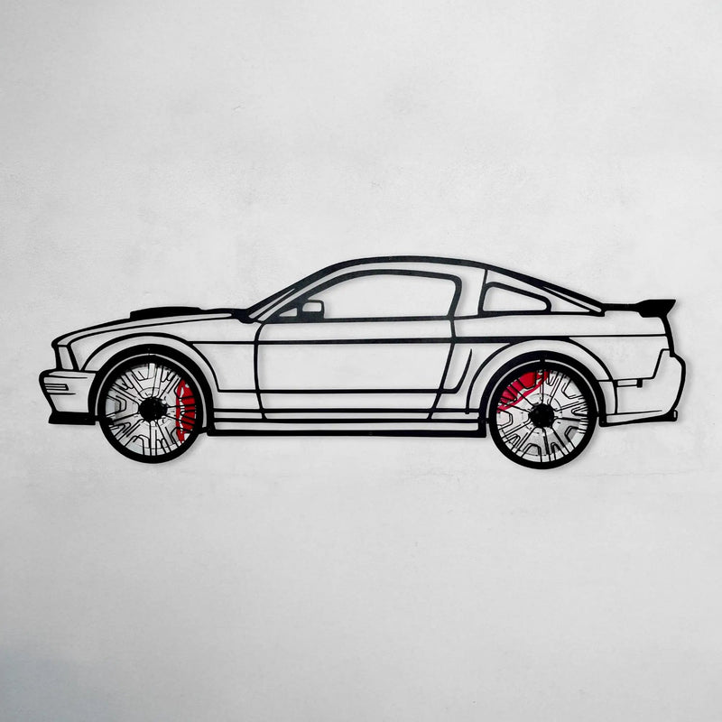 2008 Mustang GT Fastback Wall Art – Steel Build with Spinning Wheels-KAFMEKA004 by Enova Art