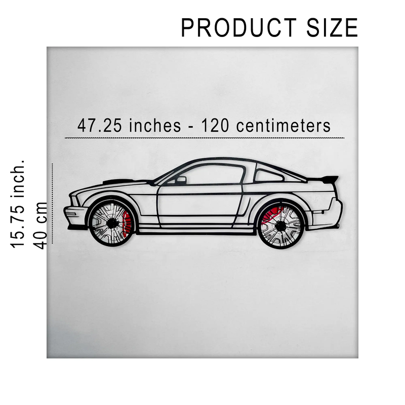 2008 Mustang GT Fastback Wall Art – Steel Build with Spinning Wheels-KAFMEKA004 by Enova Art